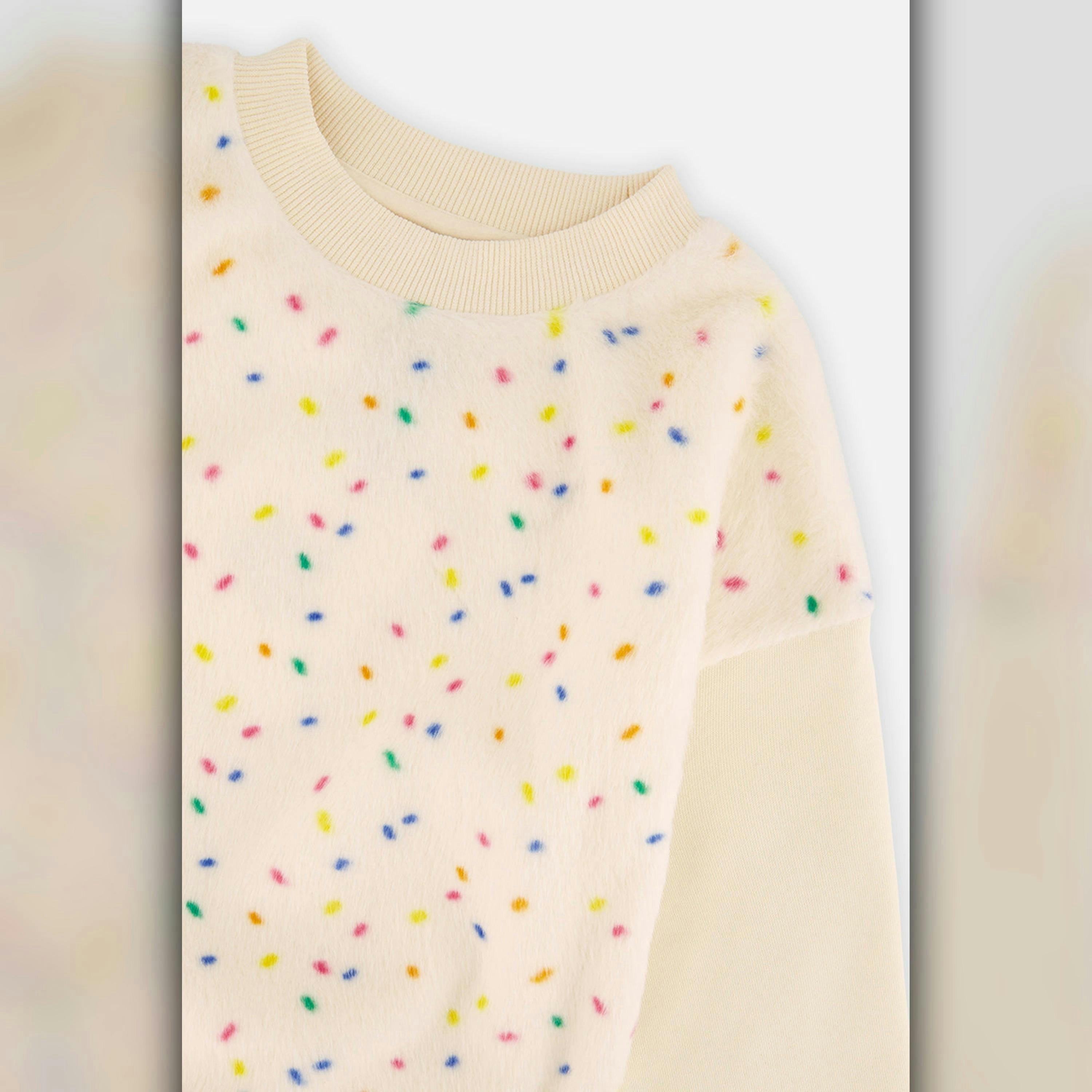 Bi-Material Sweater Off-White , view 6 of 6