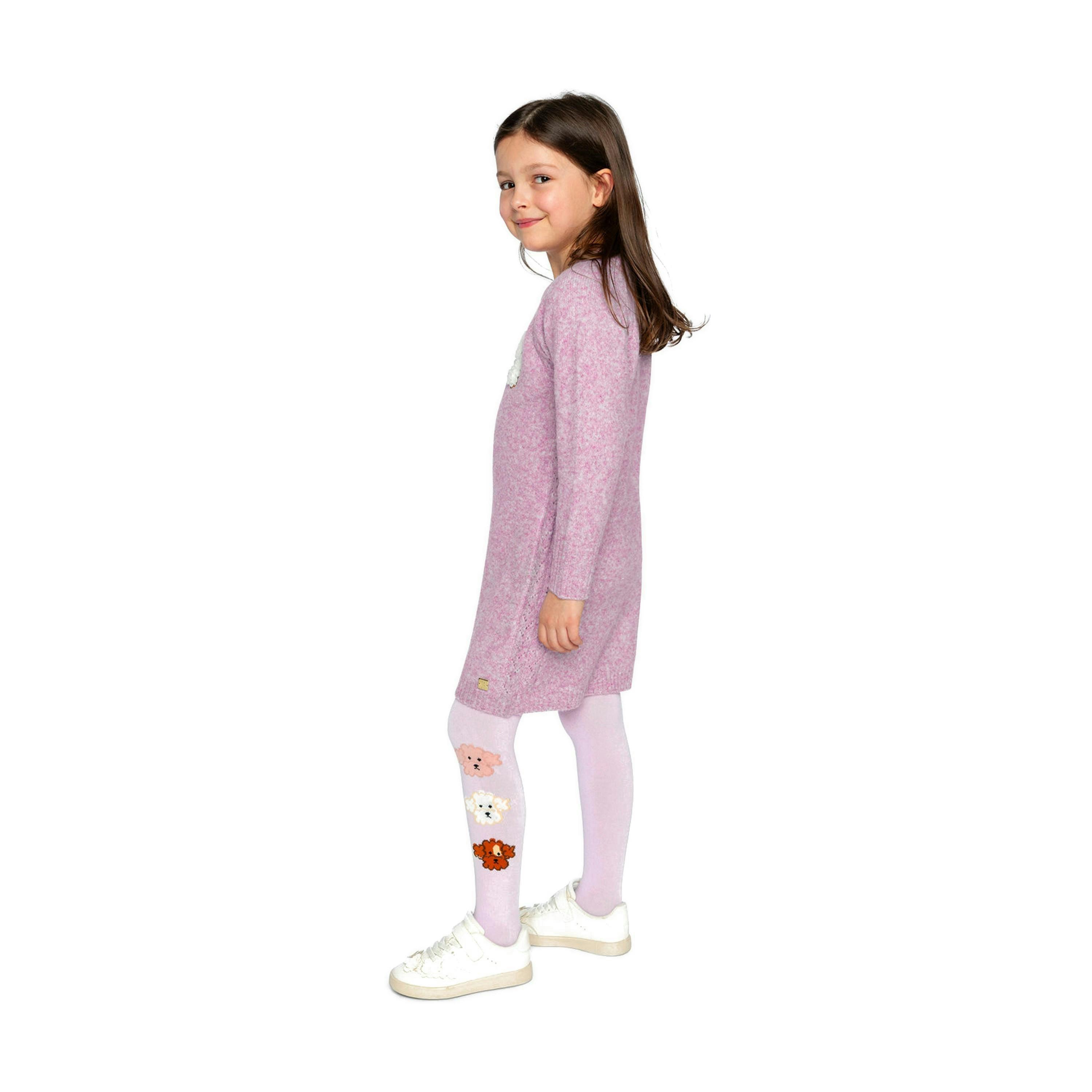 Poodle Knit Dress Lavender , view 3 of 5