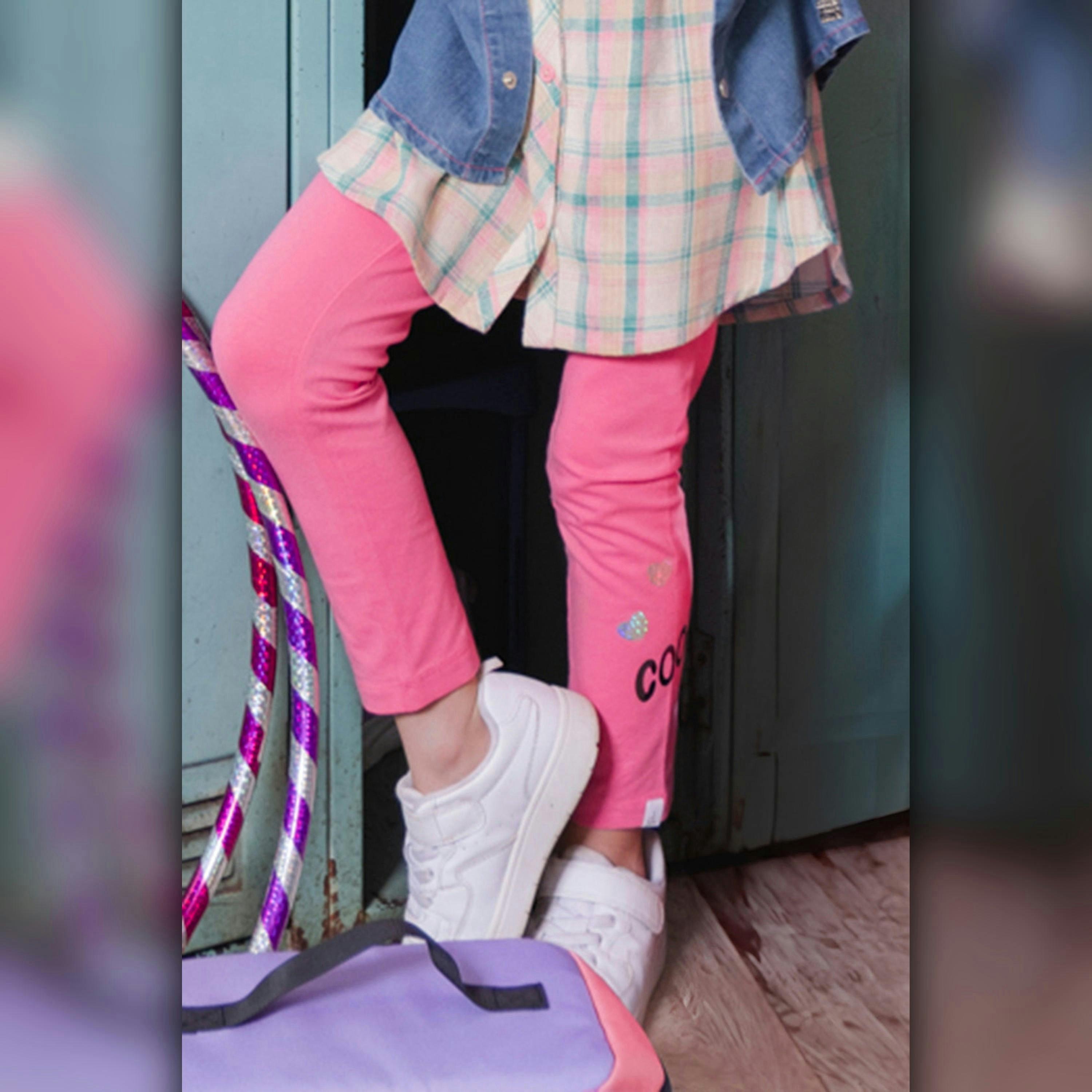 Organic Cotton Leggings Pink , view 3 of 6