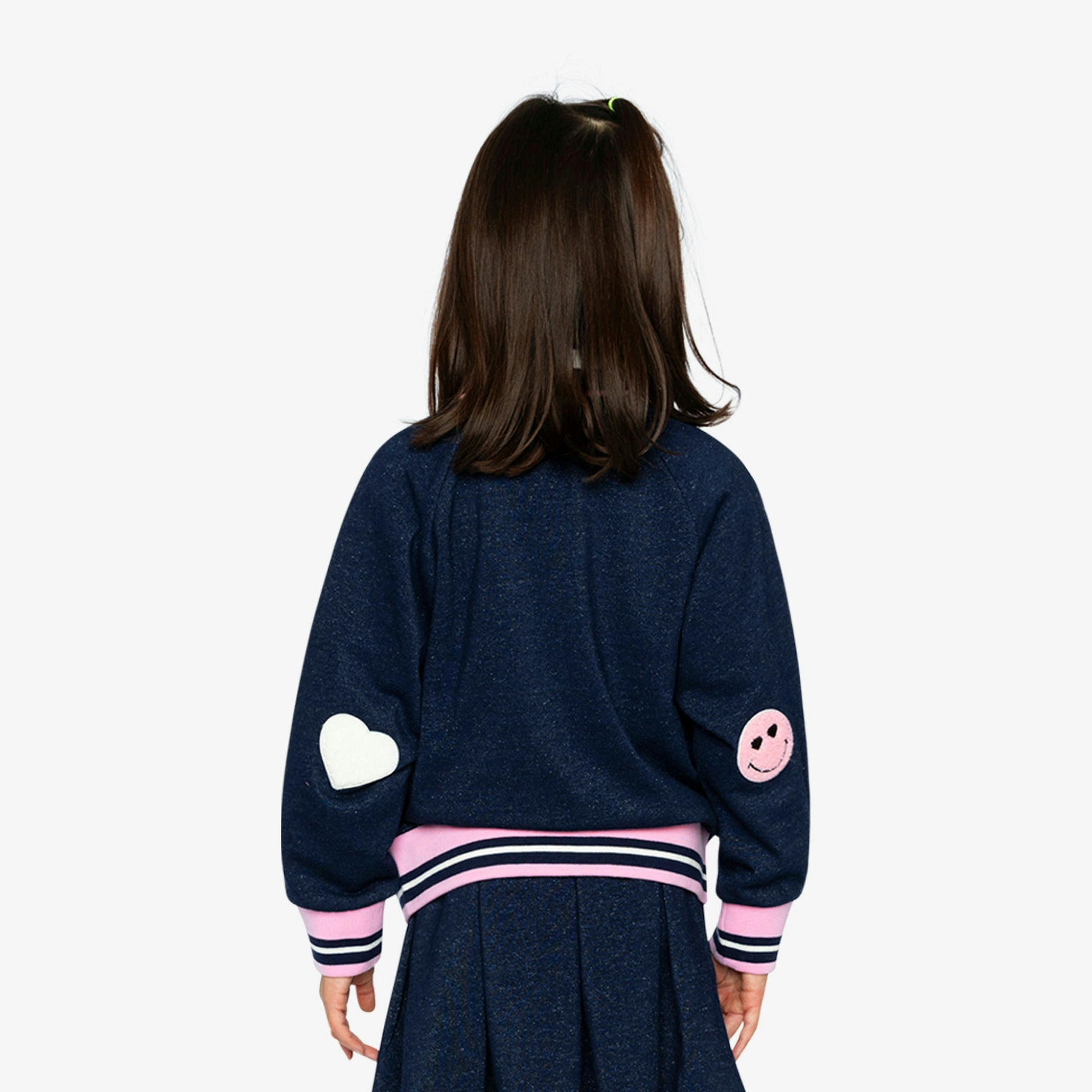 French Terry Jacket Navy Blue Denim , view 6 of 6