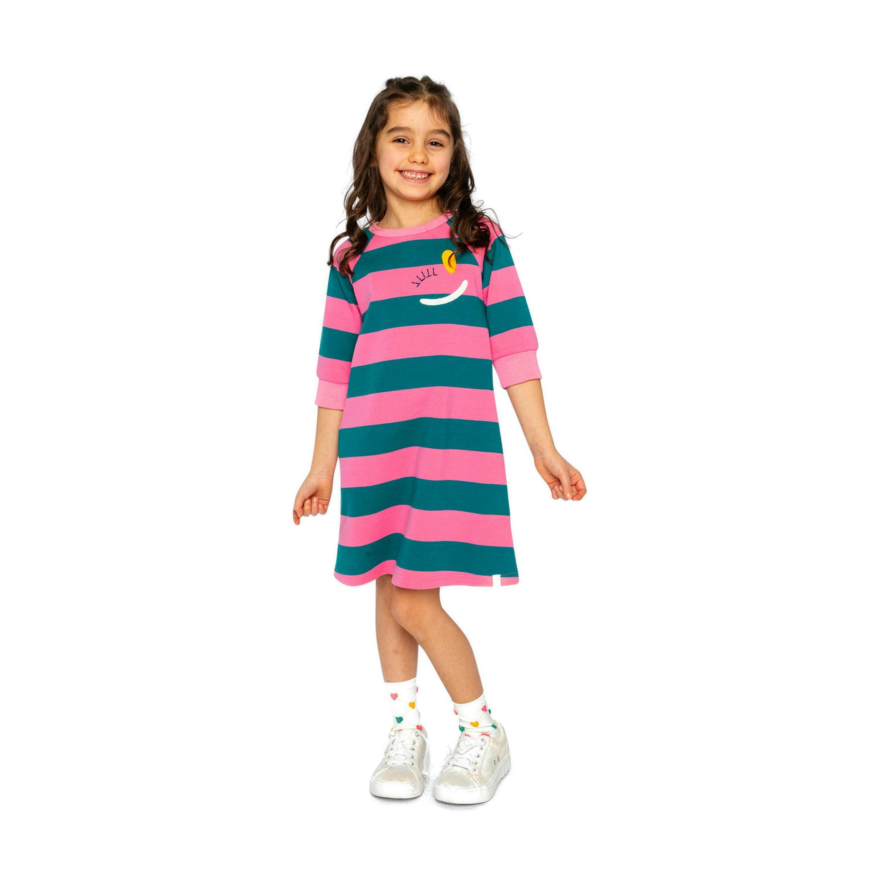 Engineer Stripe Dress Pink And Green Stripes , view 3 of 6