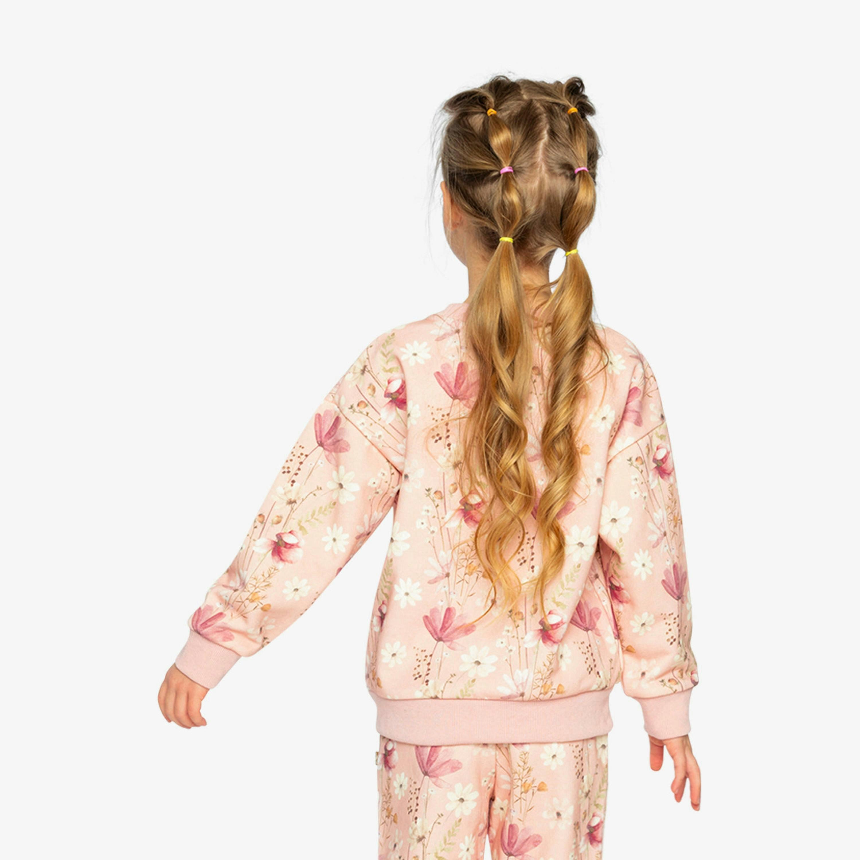 Sweatshirt Pink Printed Flowers , view 4 of 6