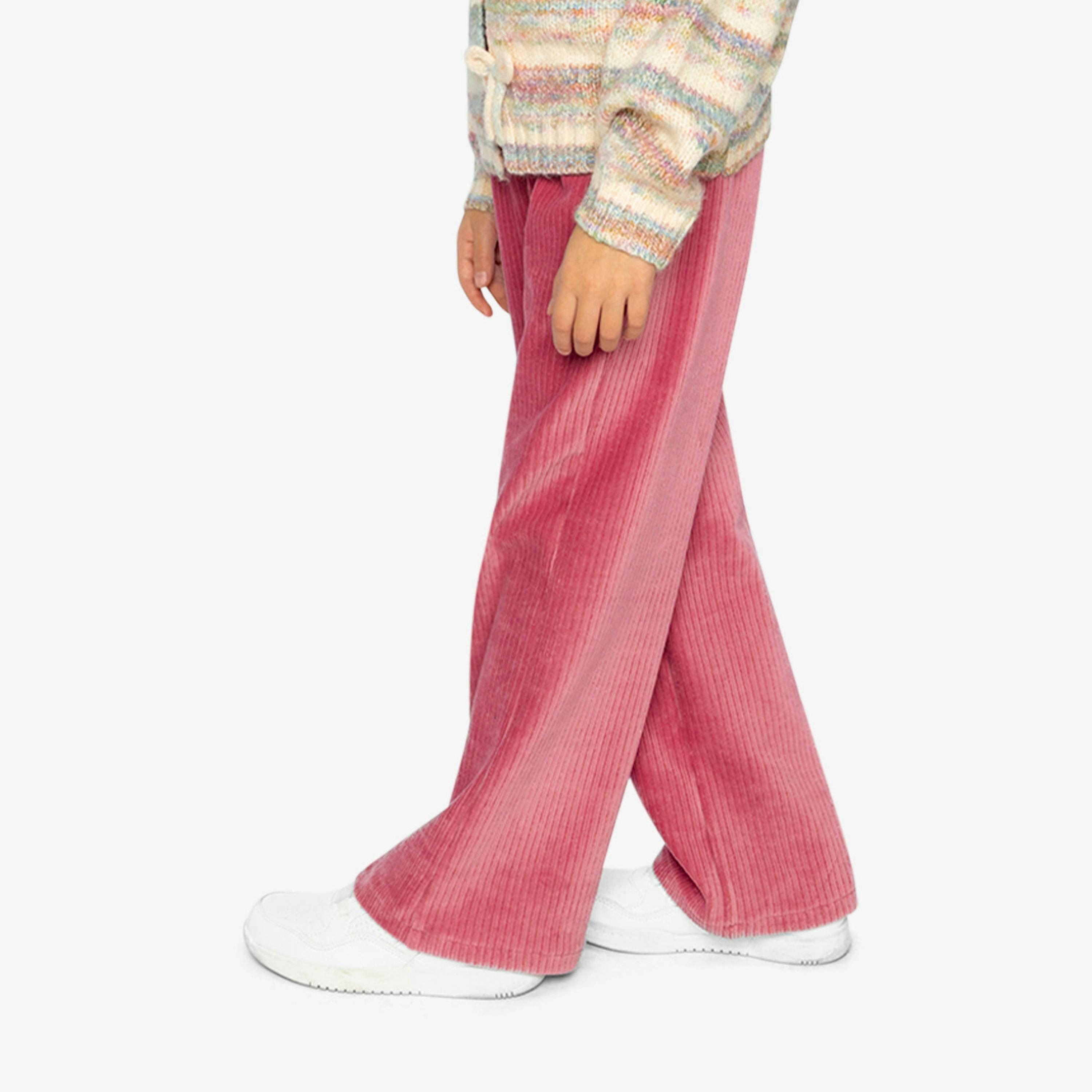 Velour Flare Pants Raspberry Pink , view 3 of 6