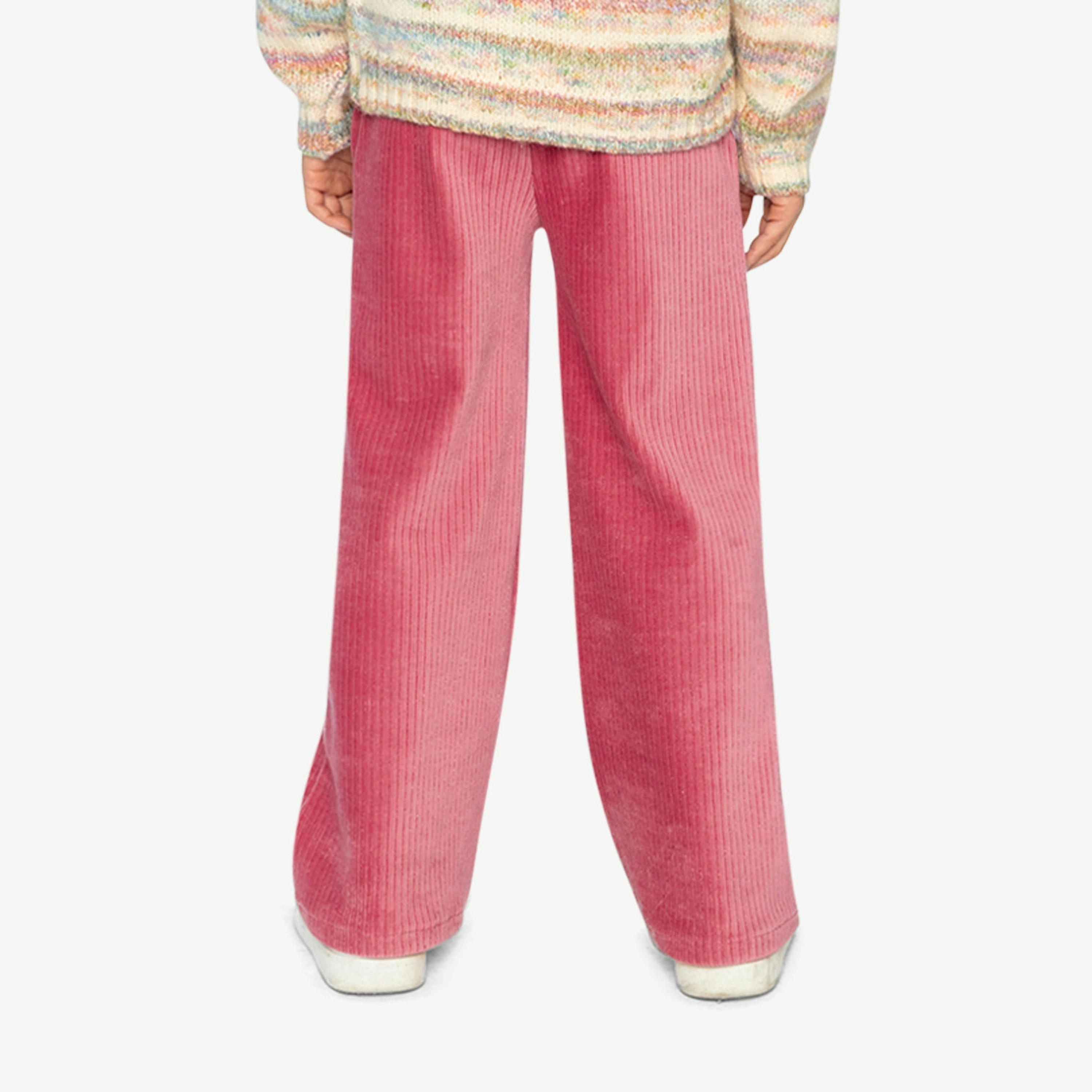Velour Flare Pants Raspberry Pink , view 4 of 6