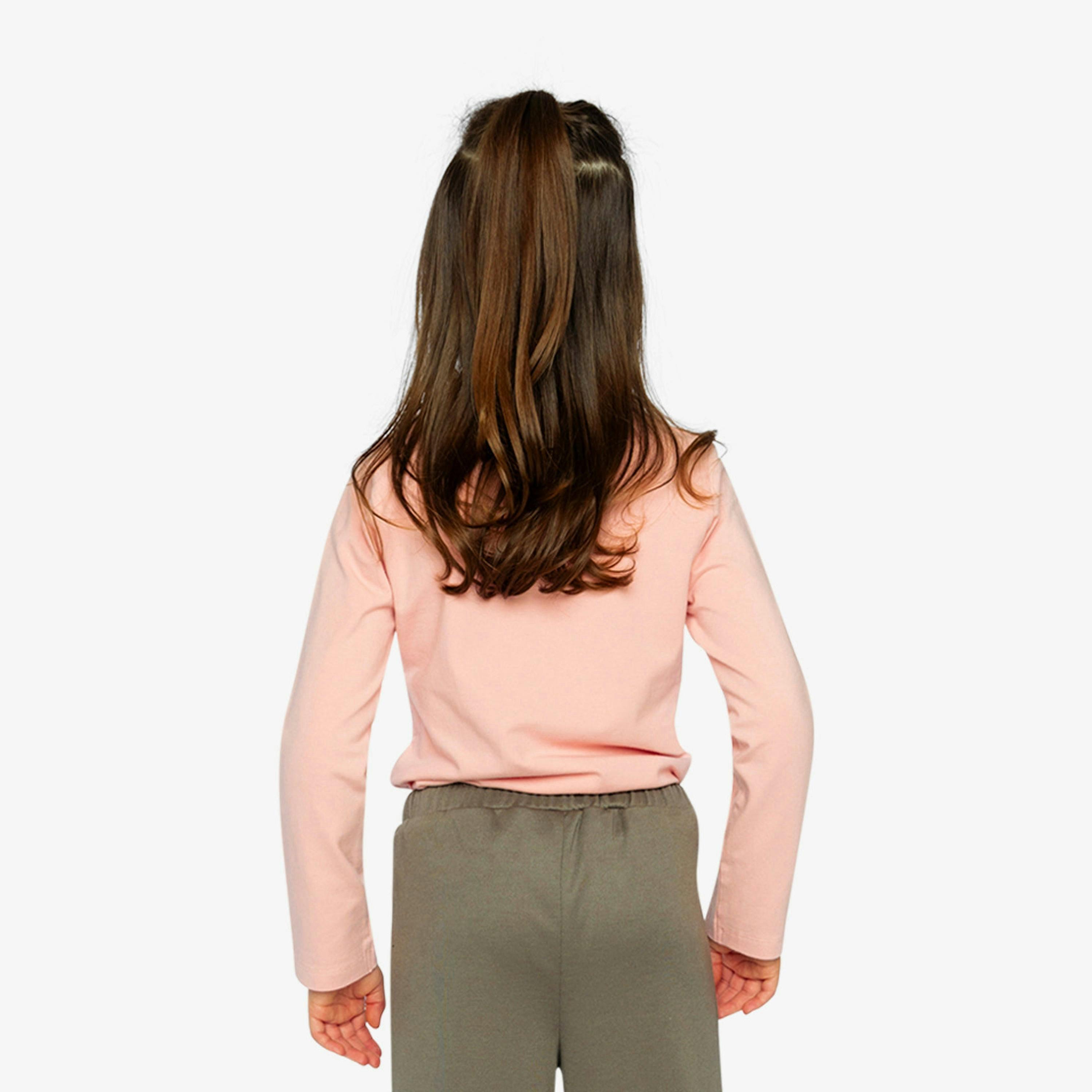 Organic Cotton Jersey T-Shirt Pale Dusty Pink , view 4 of 6