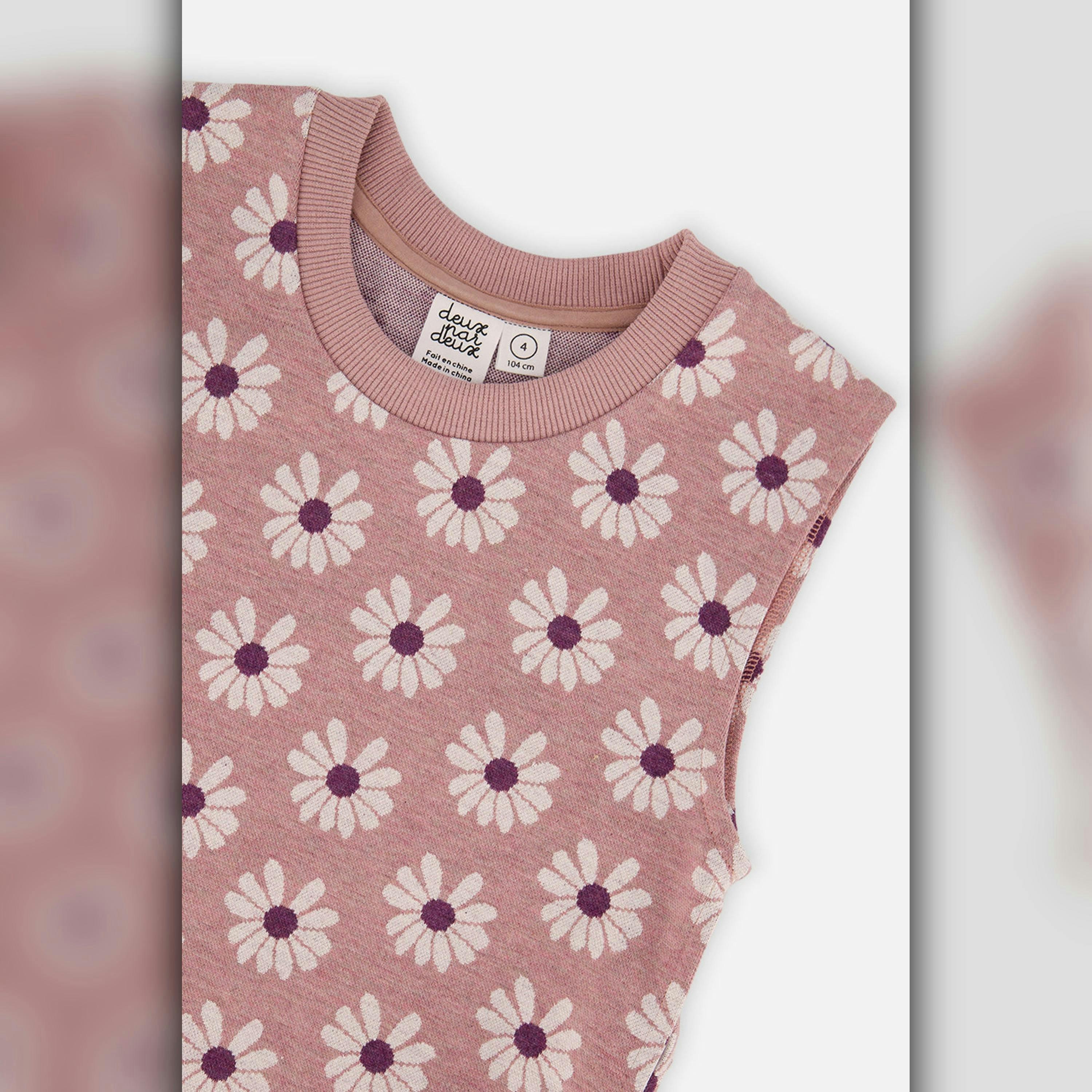 Jacquard Vest Pink Printed Flowers , view 5 of 5