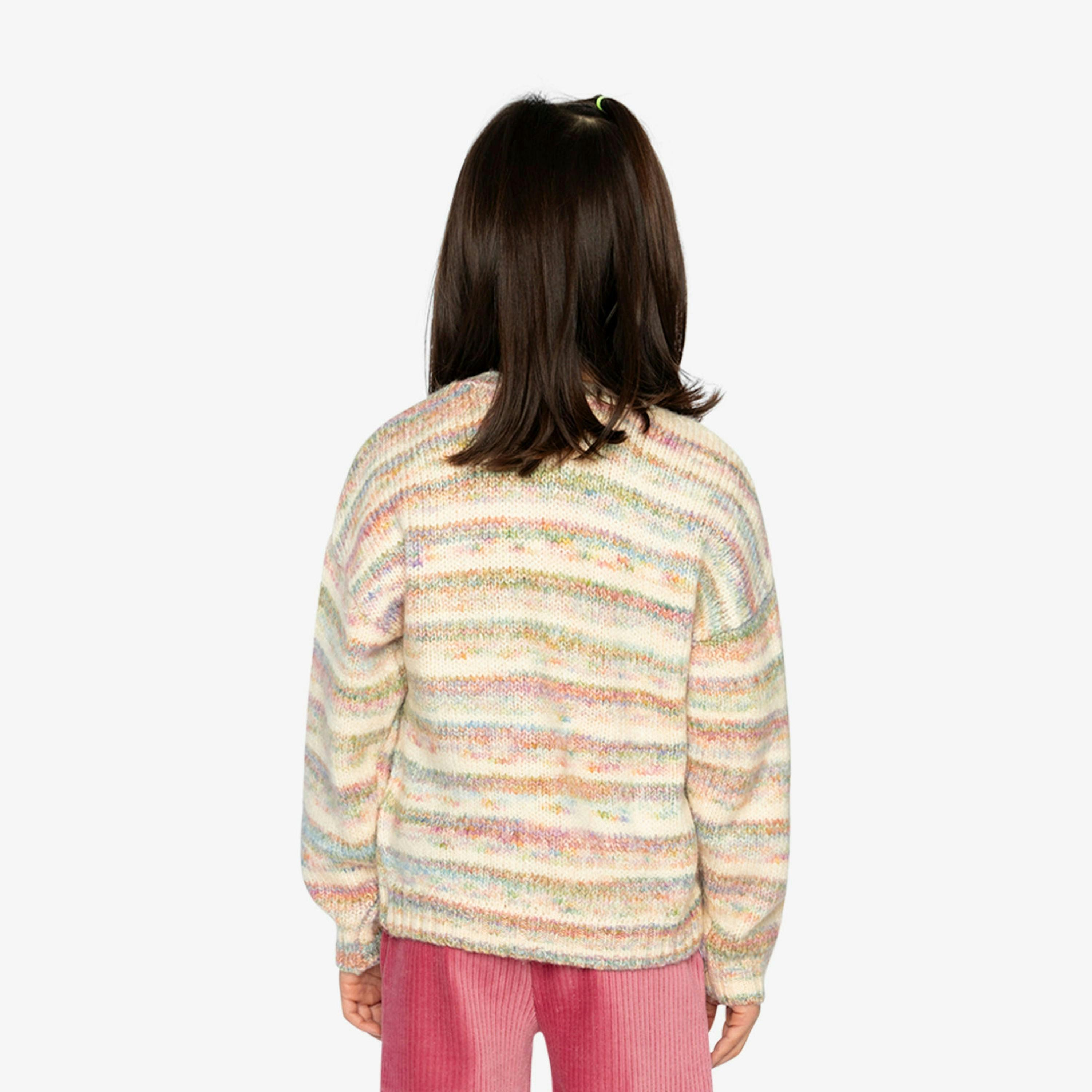 Knitted Cardigan Mauve And Blue Knitwear , view 5 of 6