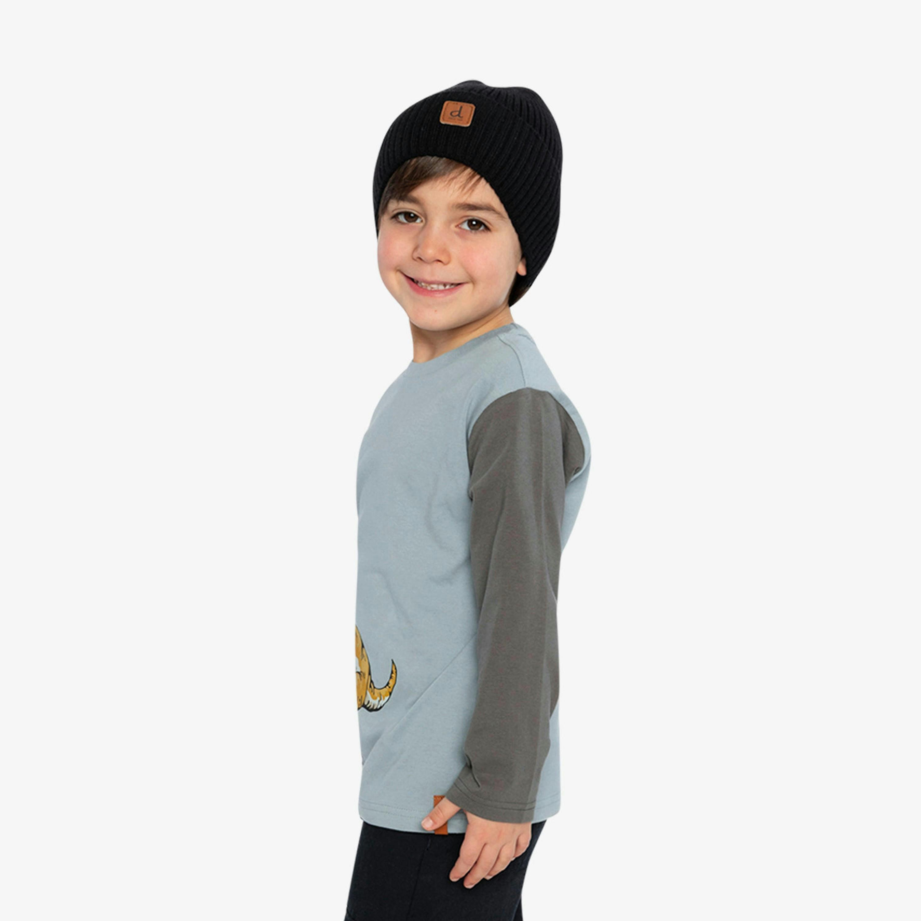 Long Sleeve Organic Cotton T-Shirt Sky Blue , view 3 of 6
