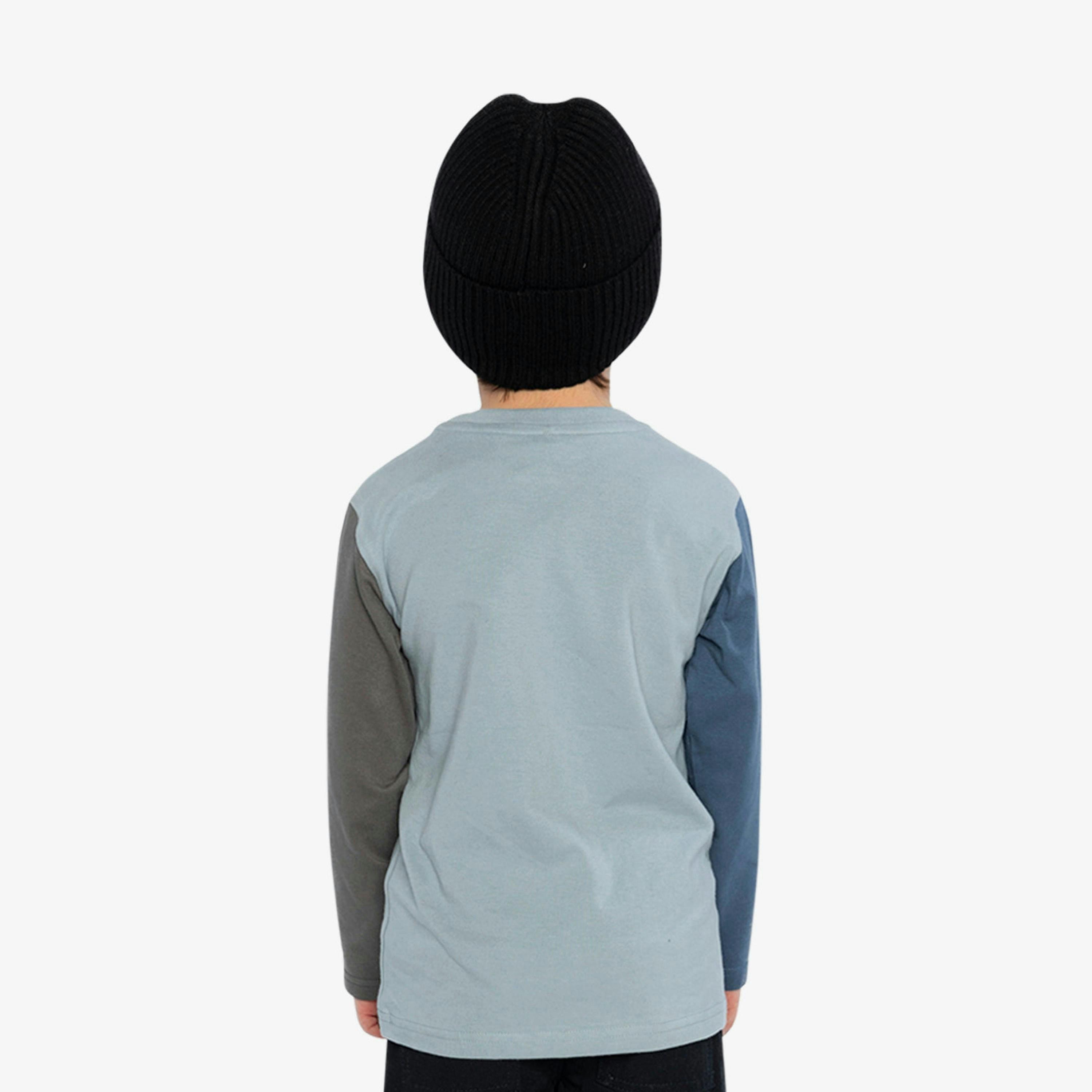Long Sleeve Organic Cotton T-Shirt Sky Blue , view 4 of 6