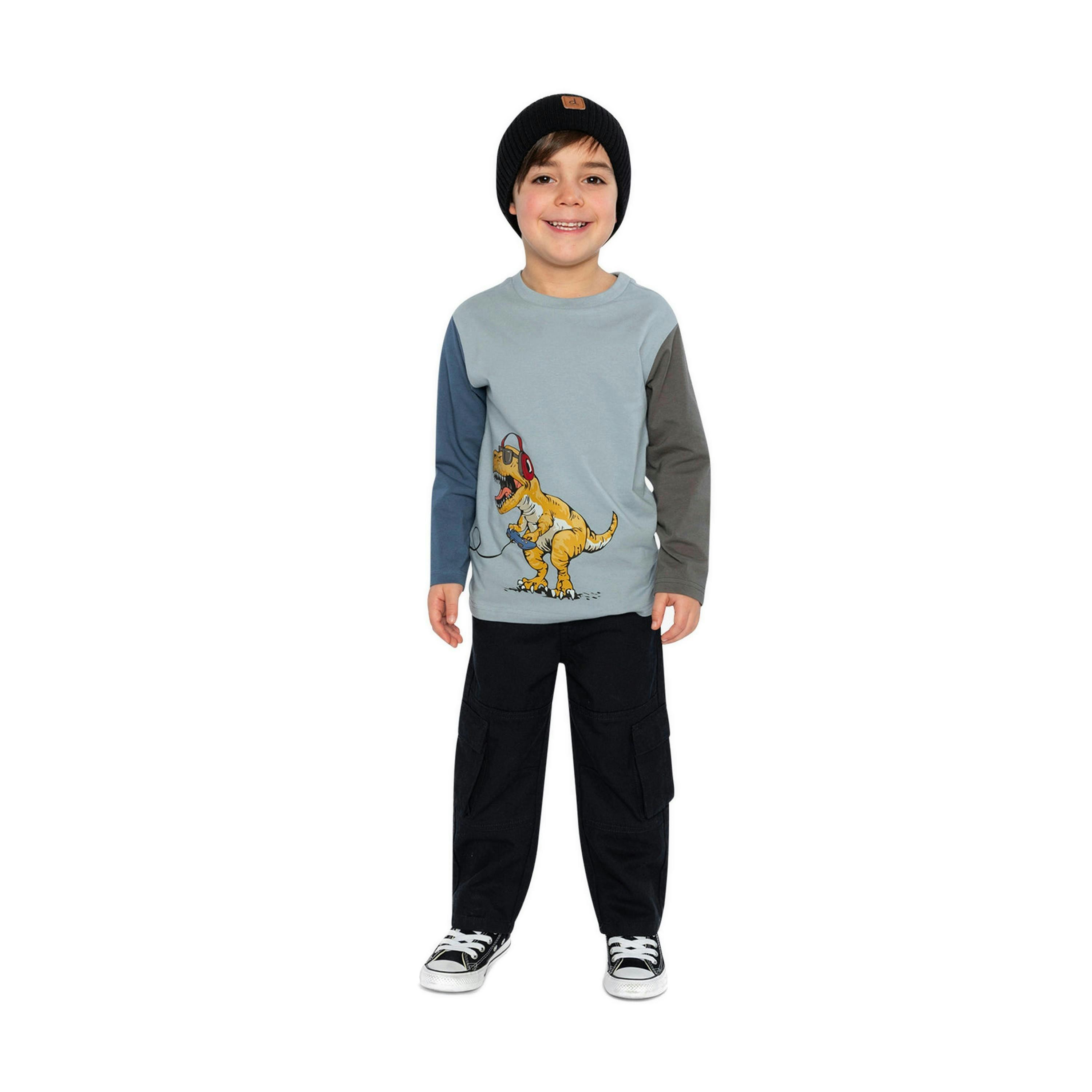 Long Sleeve Organic Cotton T-Shirt Sky Blue , view 5 of 6
