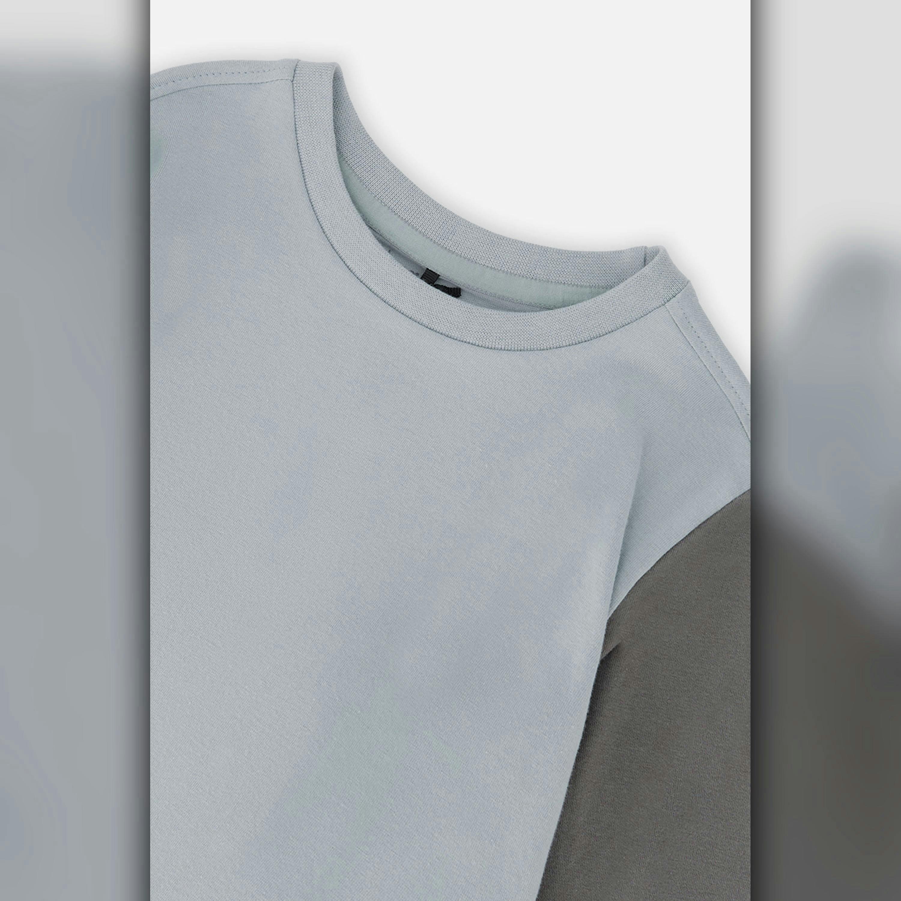 Long Sleeve Organic Cotton T-Shirt Sky Blue , view 6 of 6