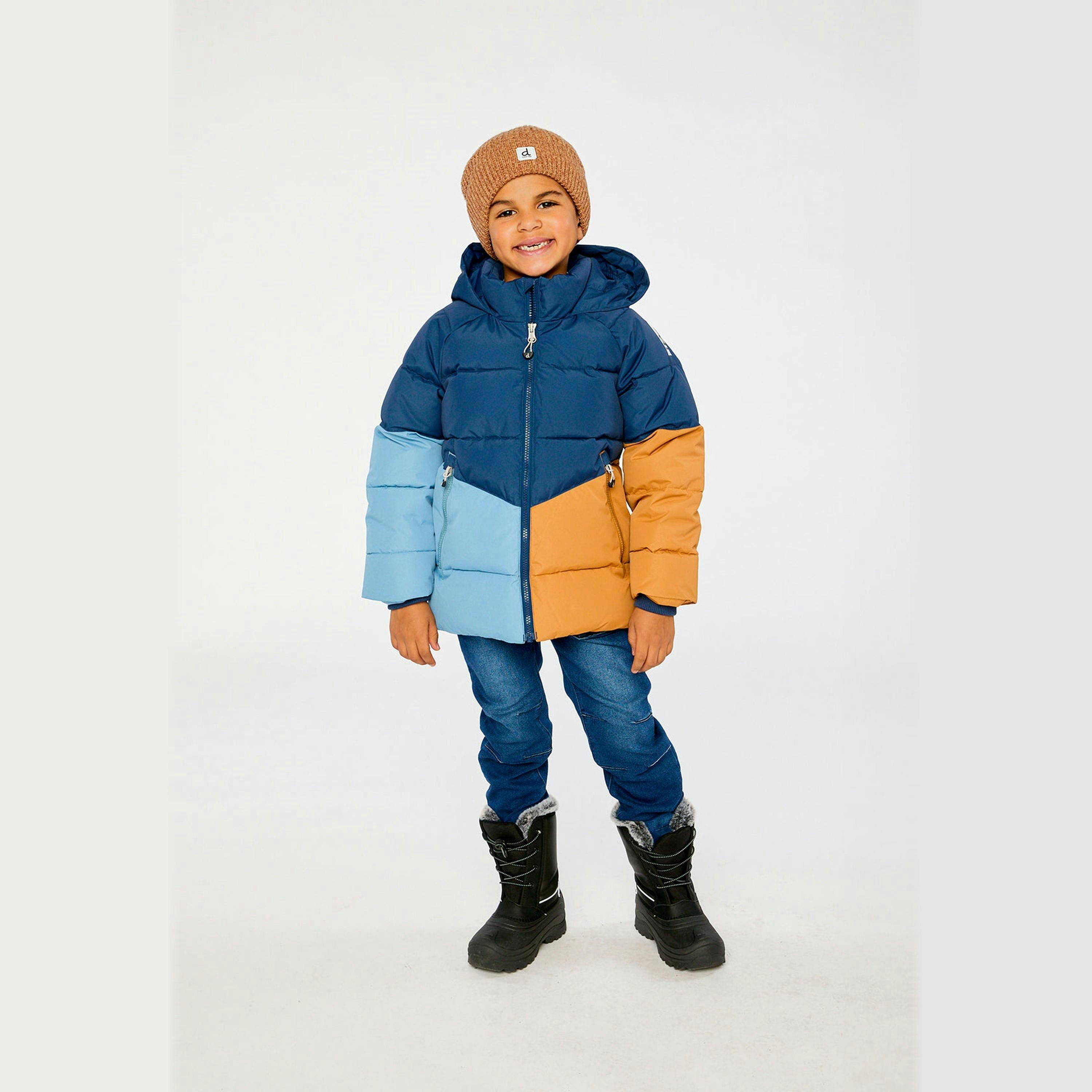 Color-Block Winter Jacket Dark Blue , view 2 of 5