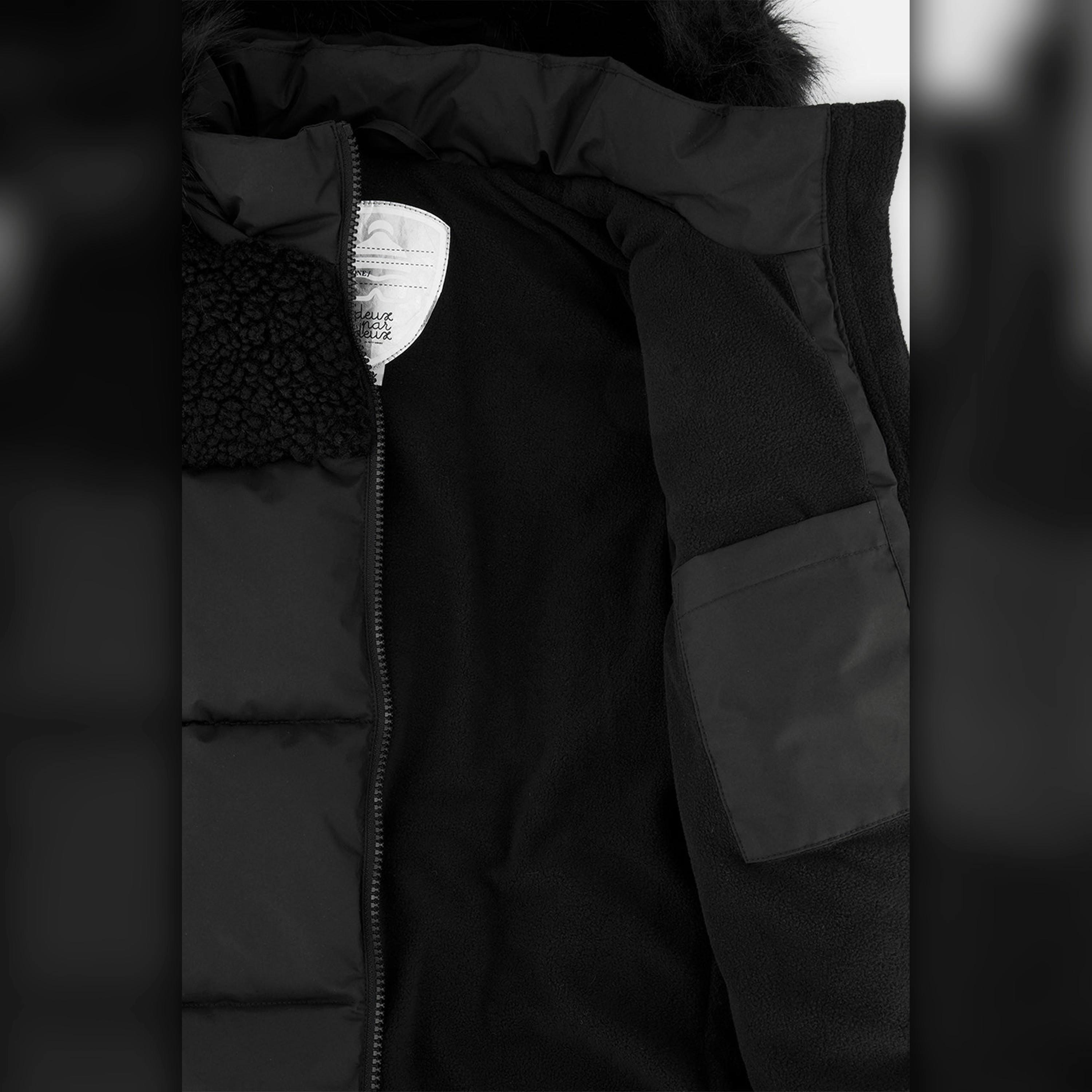 Long Winter Puffer Coat Black , view 3 of 3