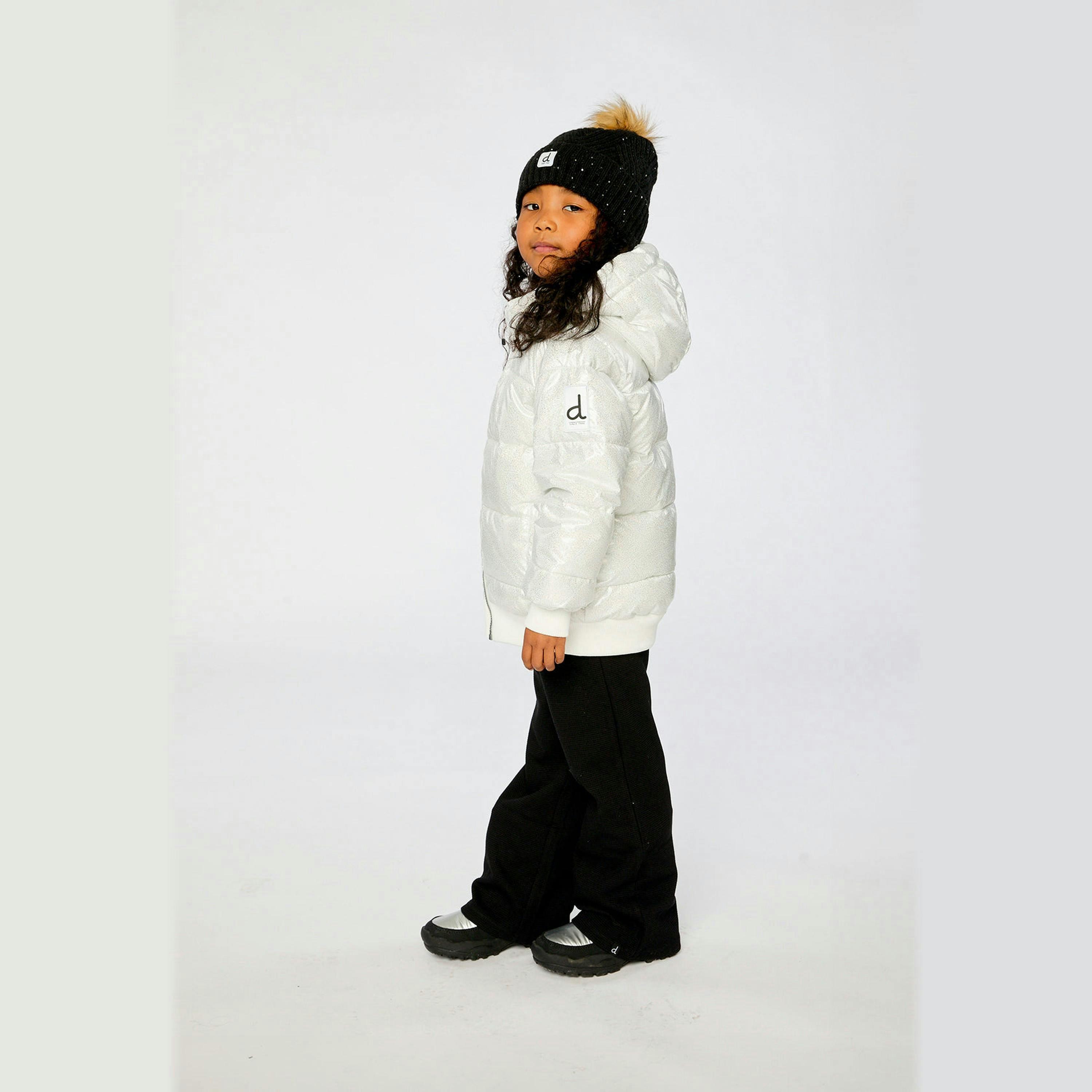 Winter Puffy Jacket White Glitter , view 3 of 5