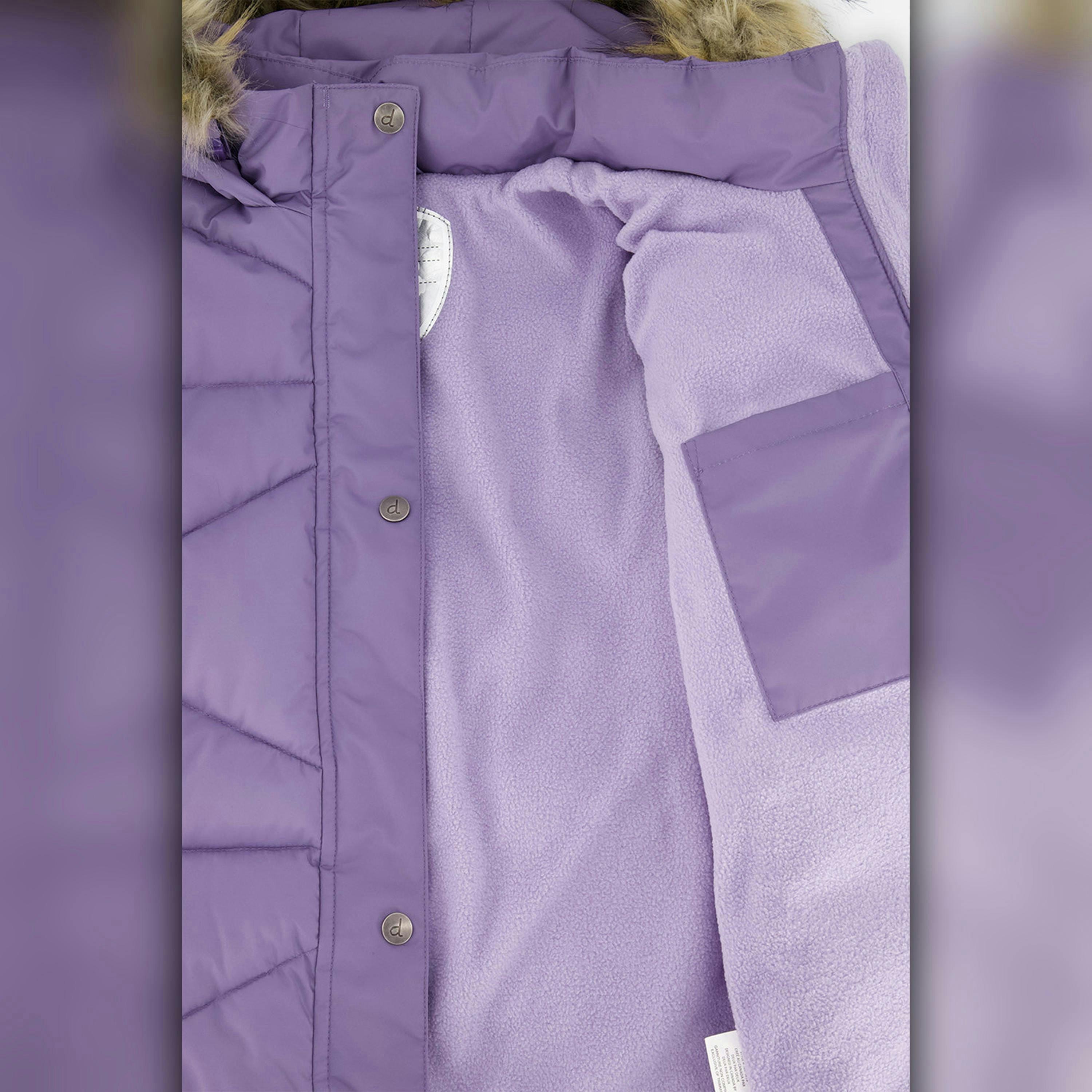 Long Winter Puffer Coat Violet , view 5 of 5