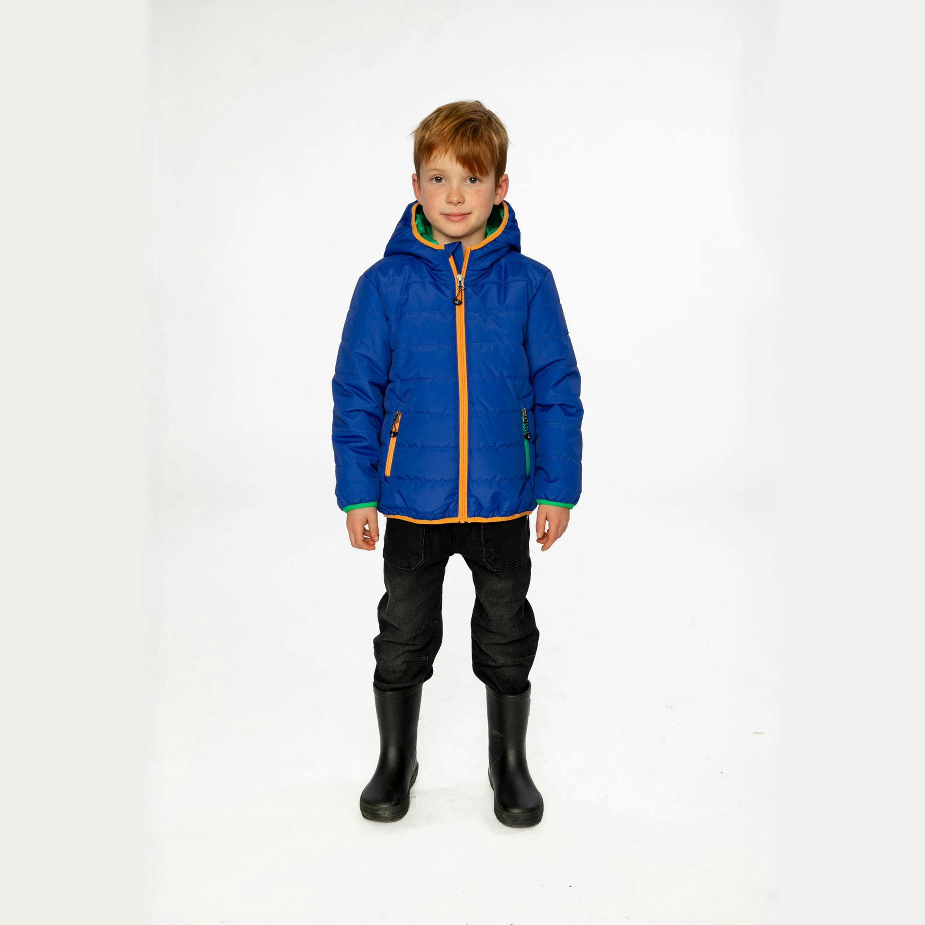 Quilted Mid-Season Jacket Royal Blue , view 2 of 5