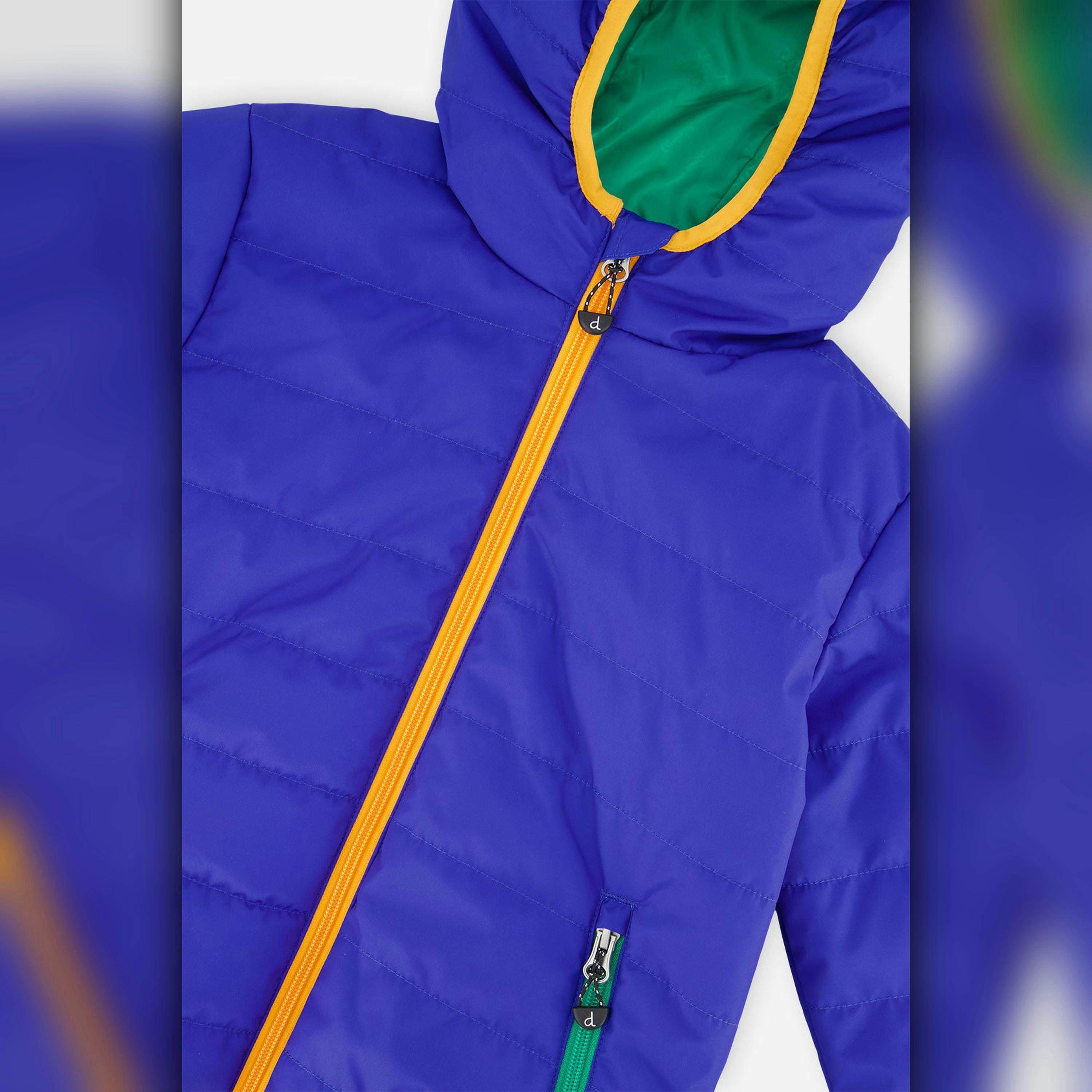 Quilted Mid-Season Jacket Royal Blue , view 4 of 5