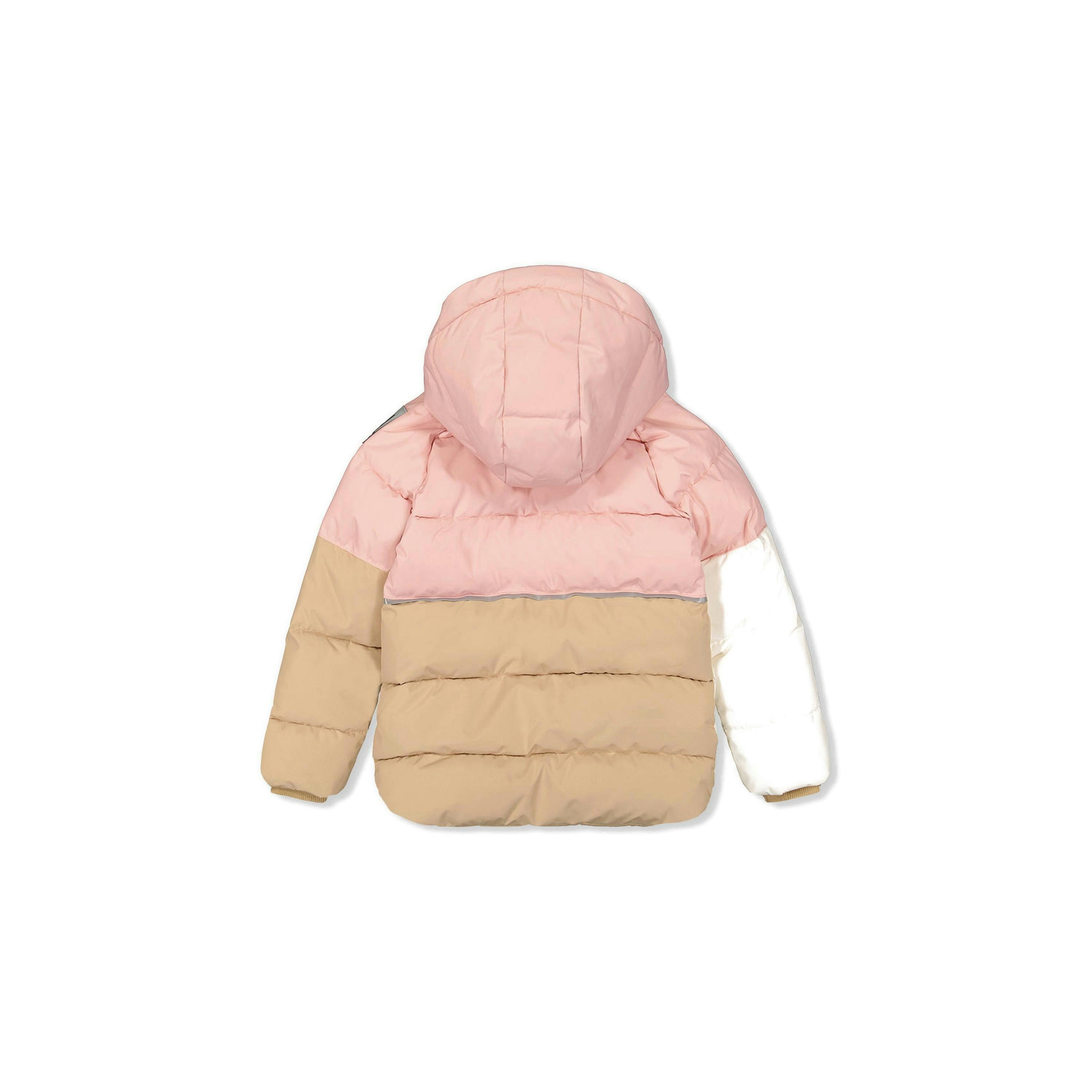 Color-Block Winter Jacket Pale Dusty Pink , view 3 of 6