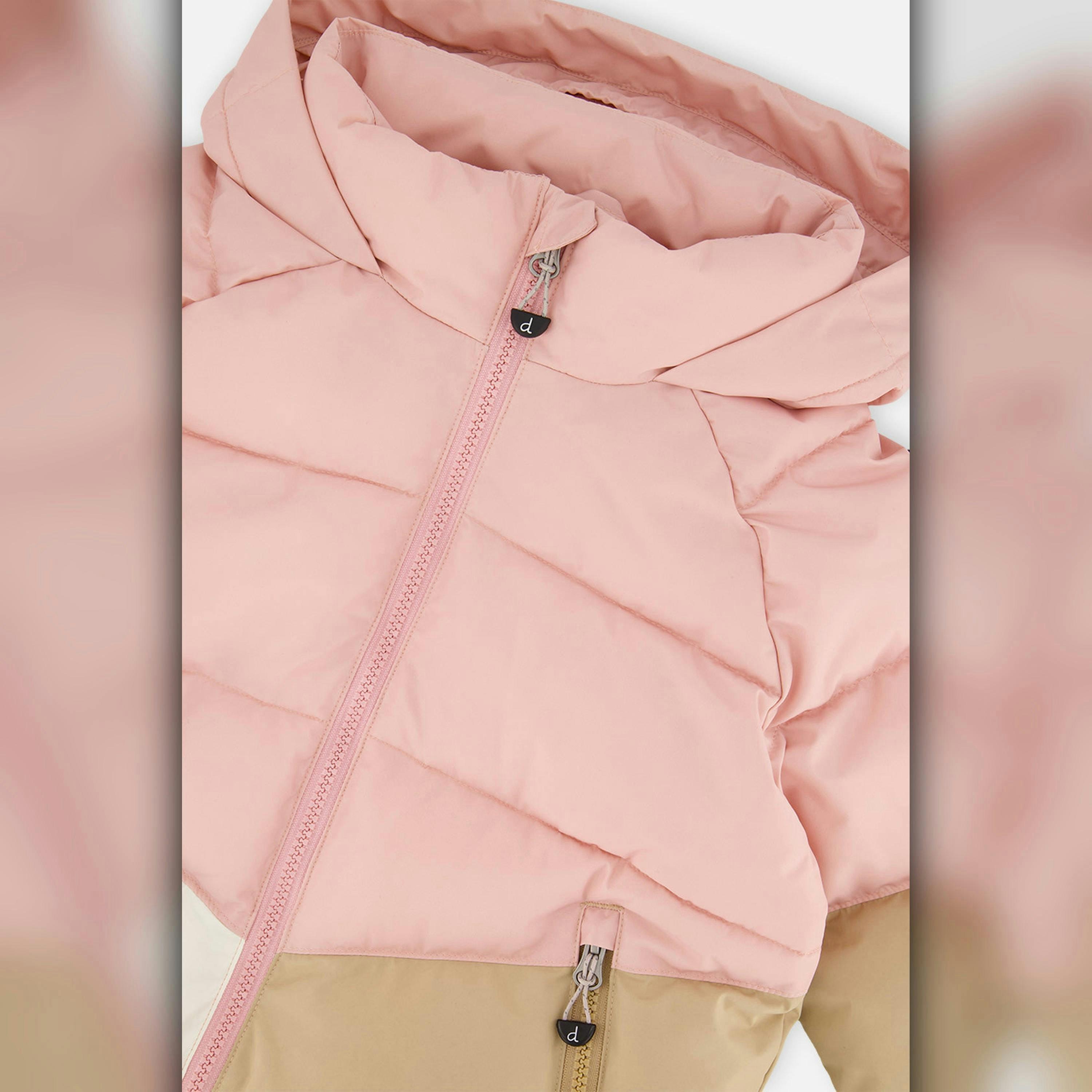 Color-Block Winter Jacket Pale Dusty Pink , view 6 of 6