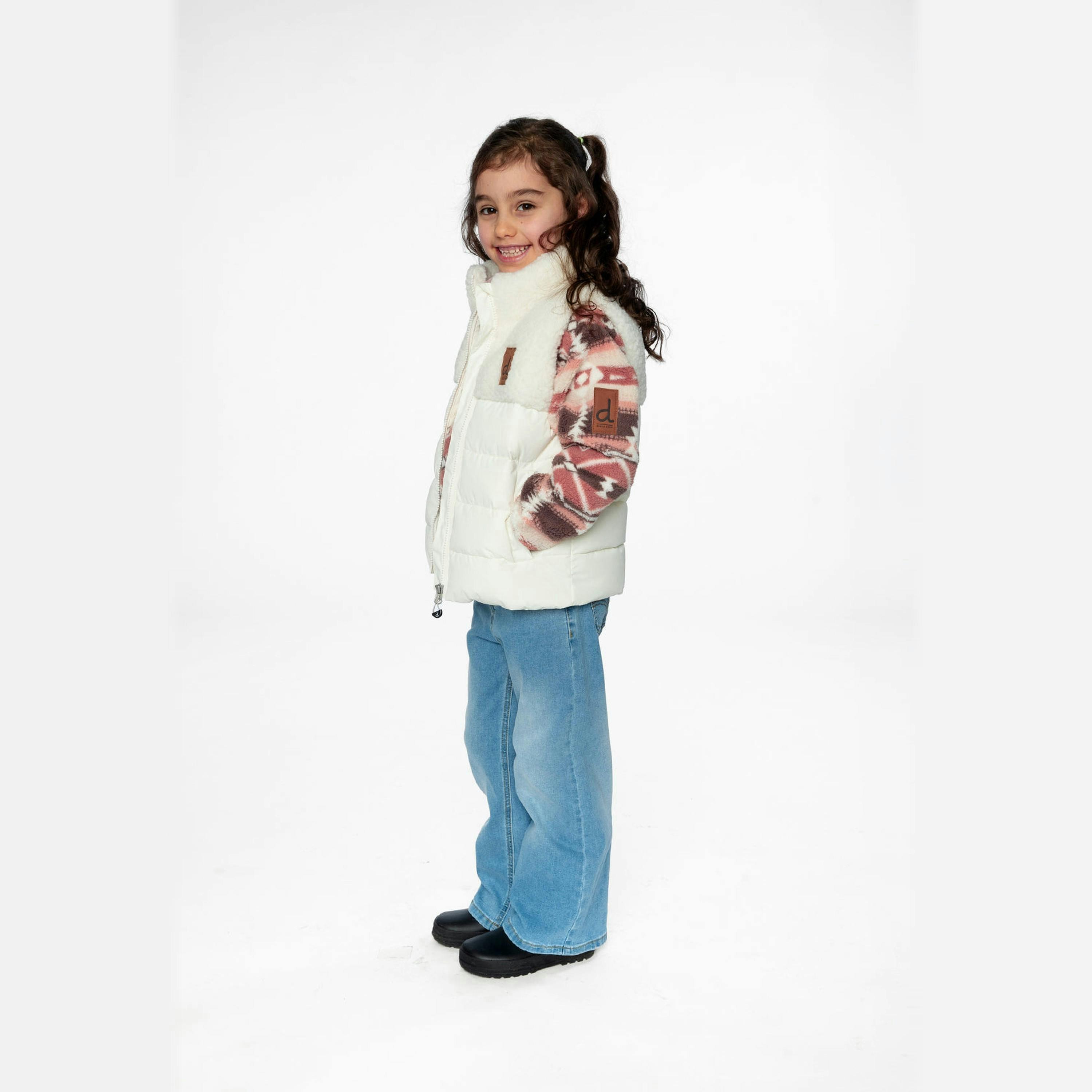 Sleeveless Mid-Season Vest Off-White , view 3 of 6
