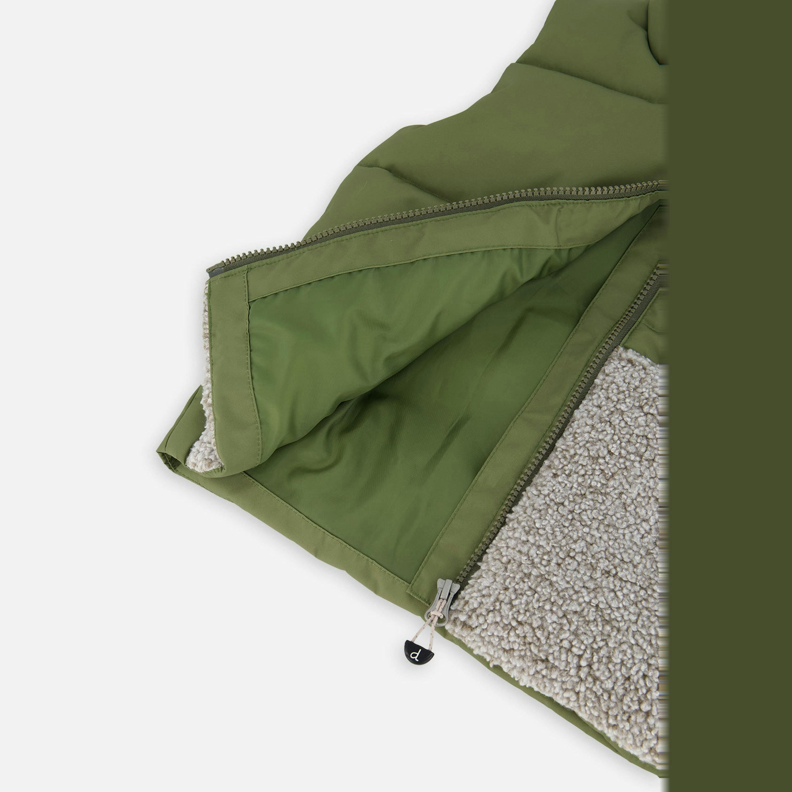 Sleeveless Mid-Season Vest Olive Green , view 5 of 5