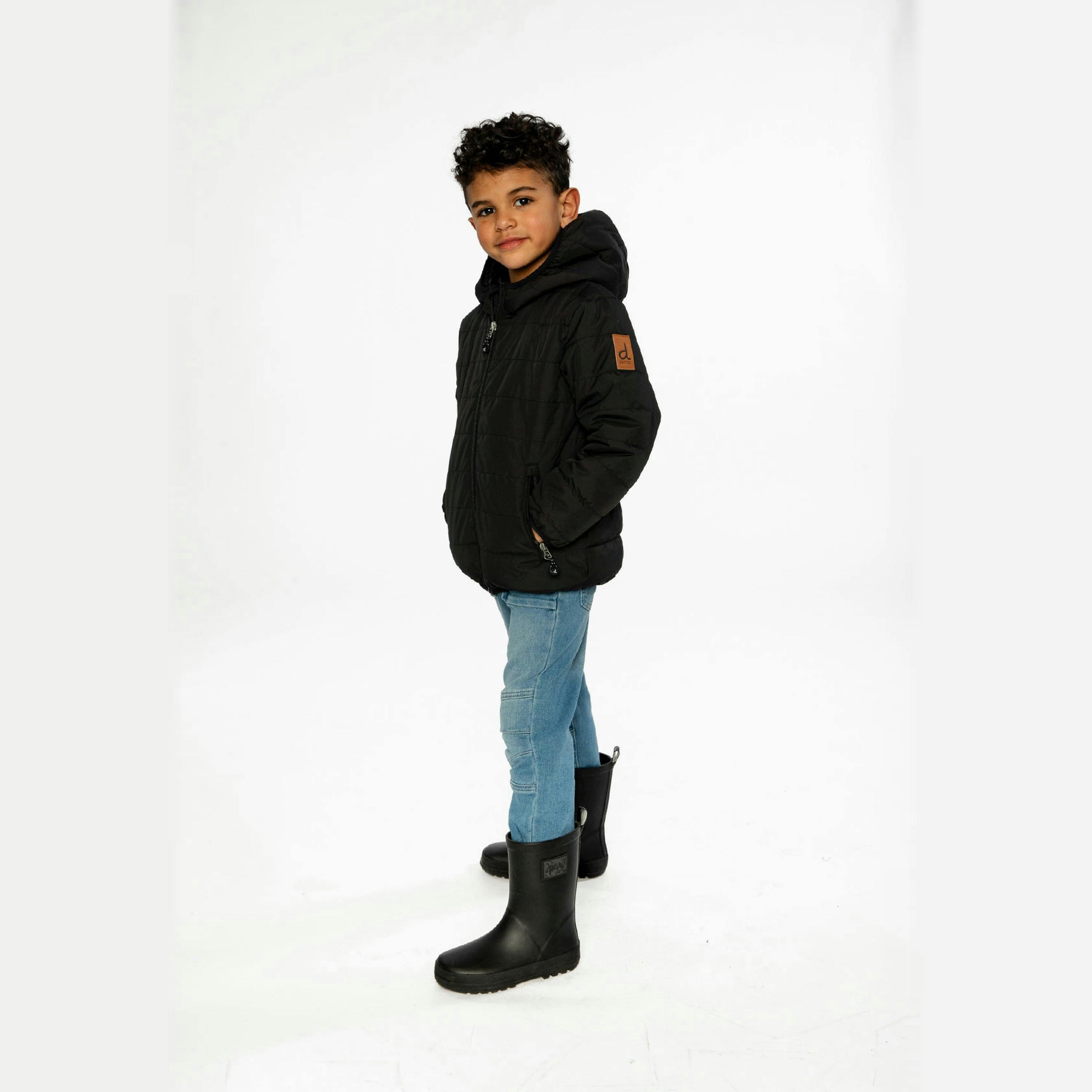 Insulating Quilted Mid-Season Jacket Black , view 3 of 5
