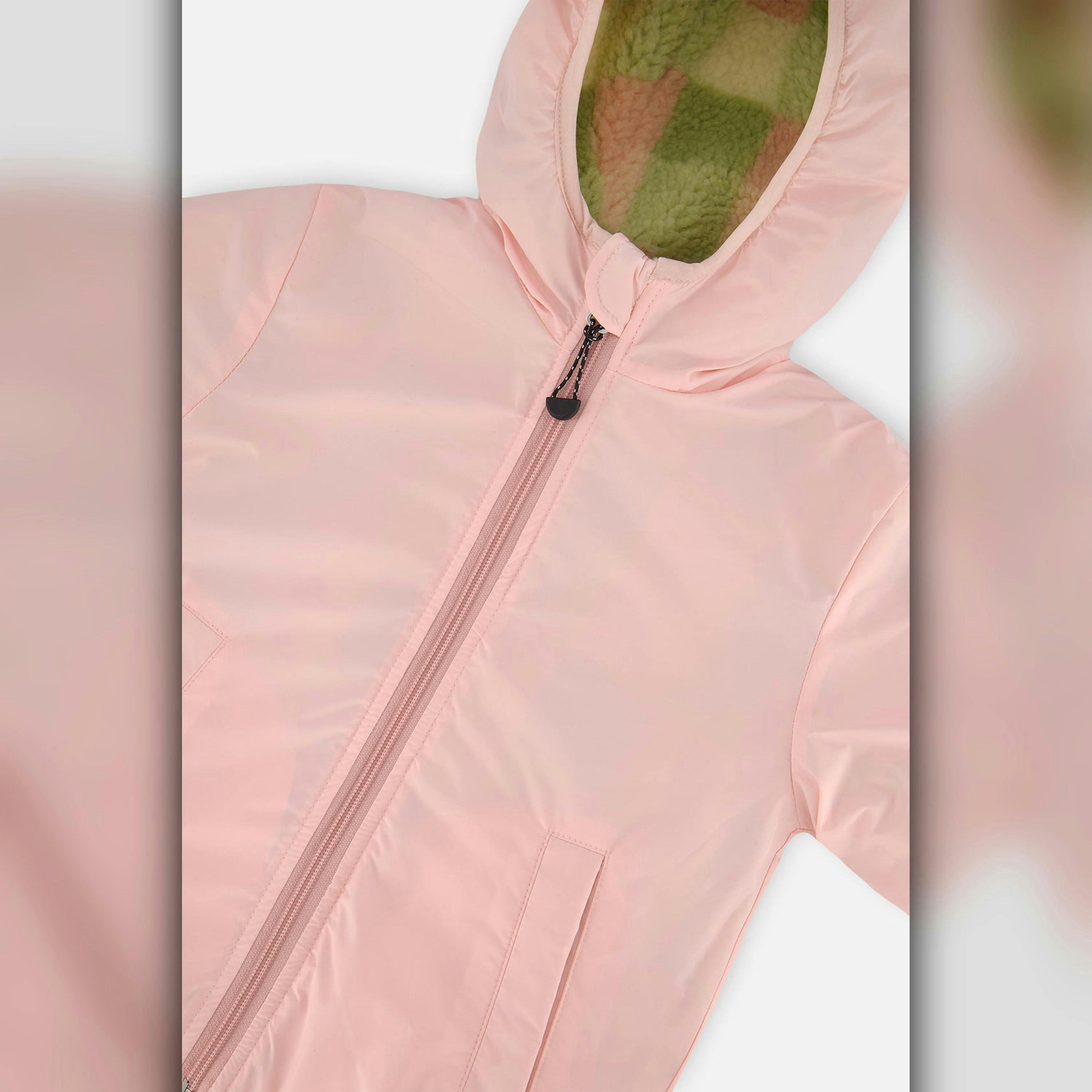 Baby Reversible Mid-Season Jacket Pale Dusty Pink , view 4 of 4
