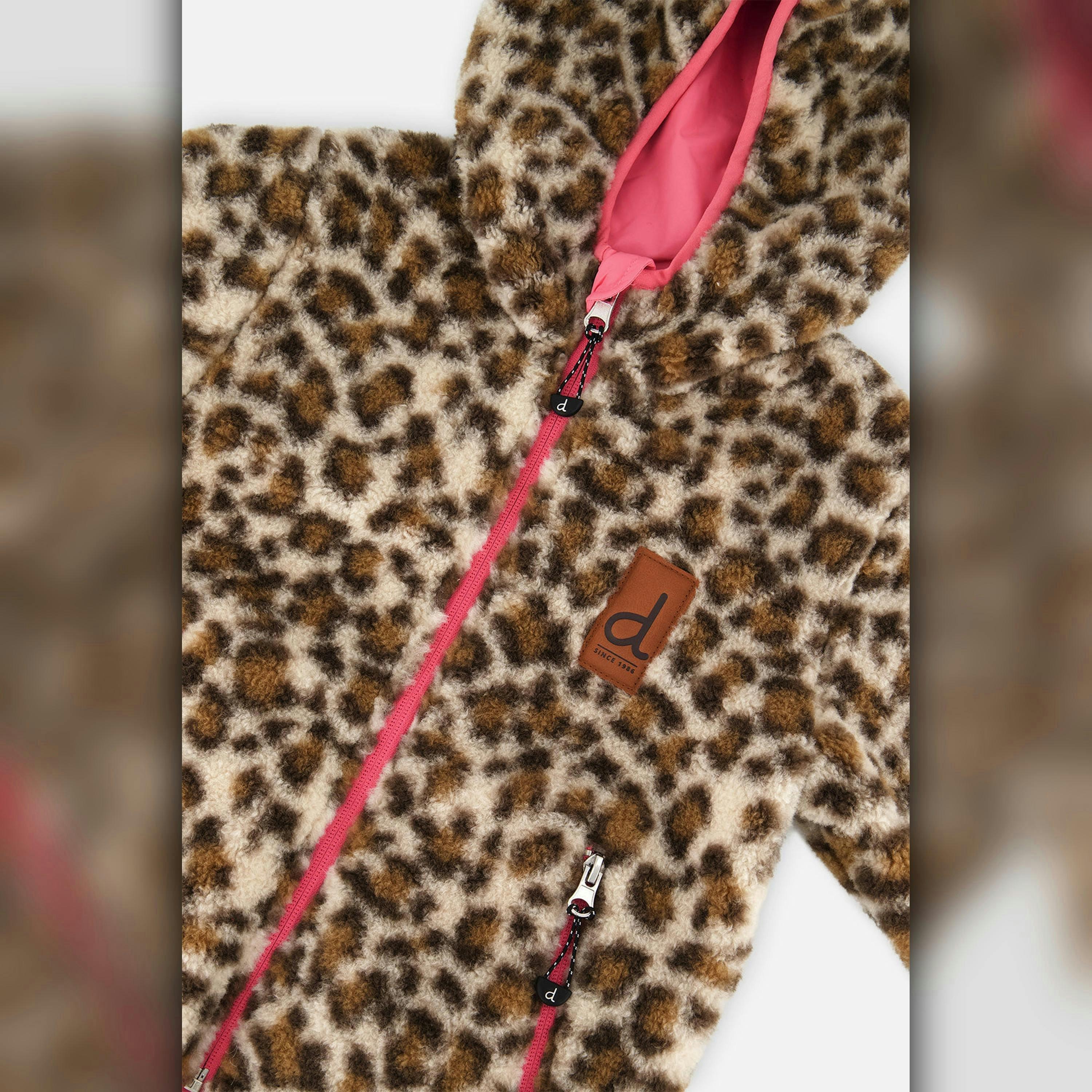 Reversible Mid-Season Jacket Pink And Leopard , view 6 of 6