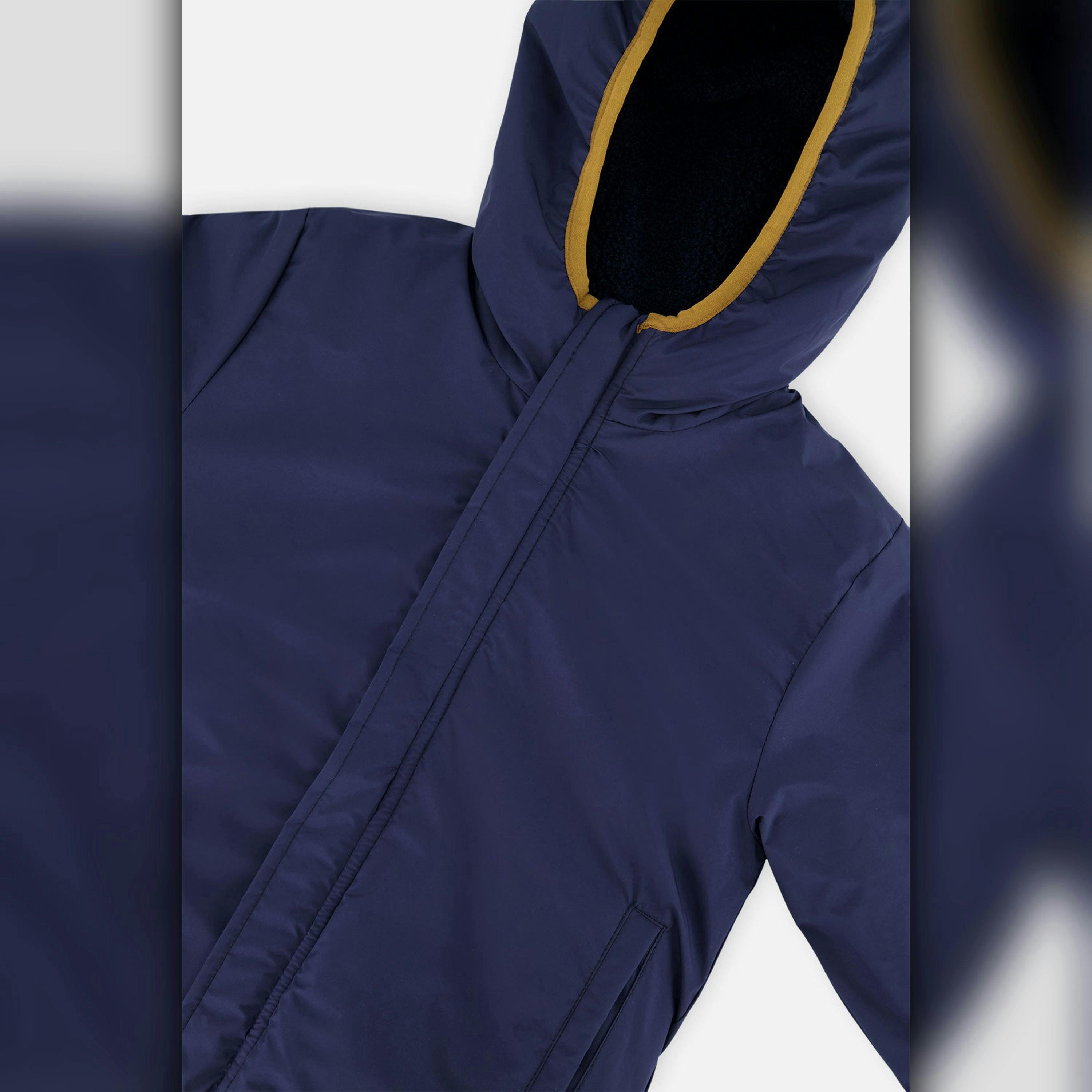 Baby Reversible Mid-Season Jacket Dark Blue, Beige And Brown , view 4 of 4