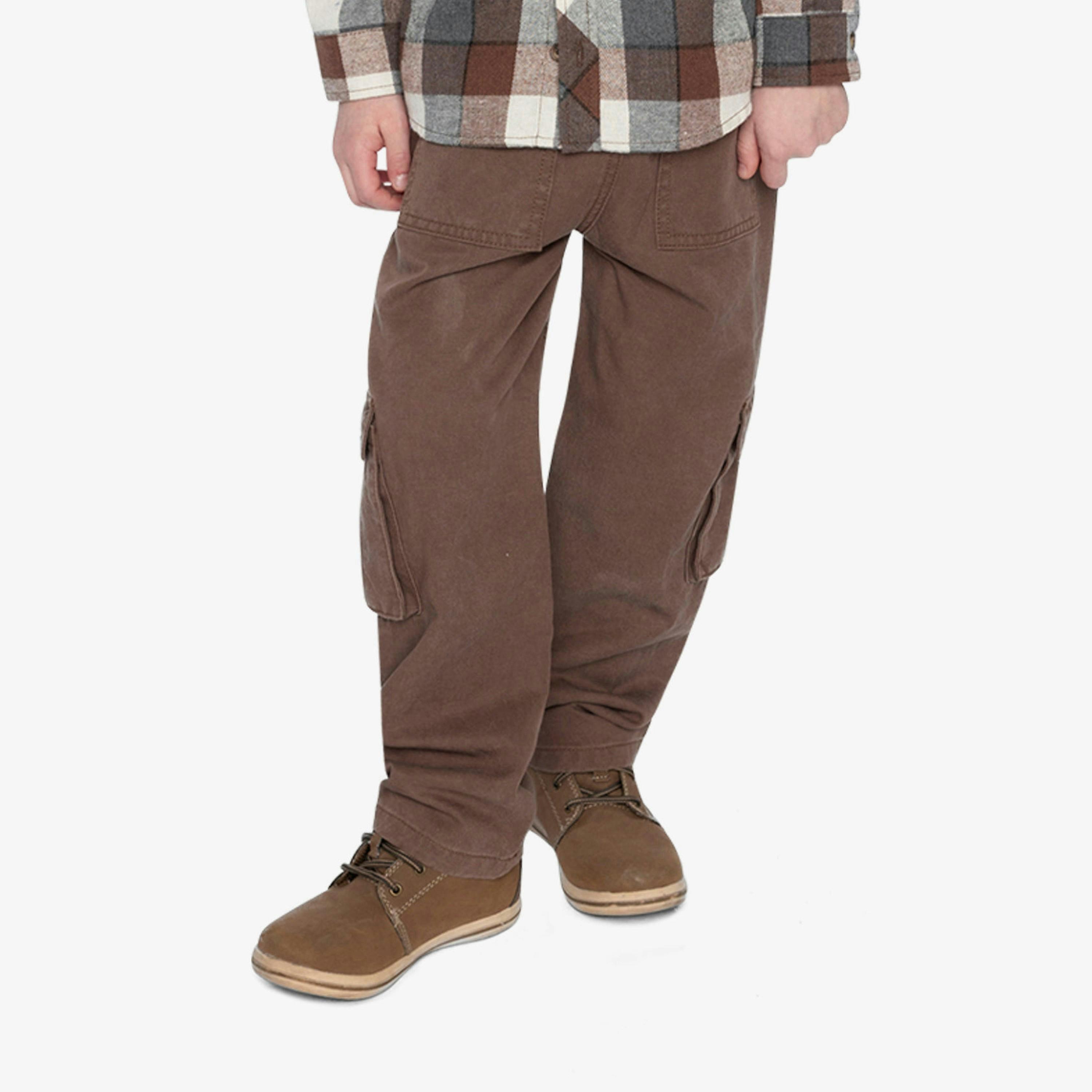 Twill Pants With Cargo Pockets Neutral Brown , view 2 of 6