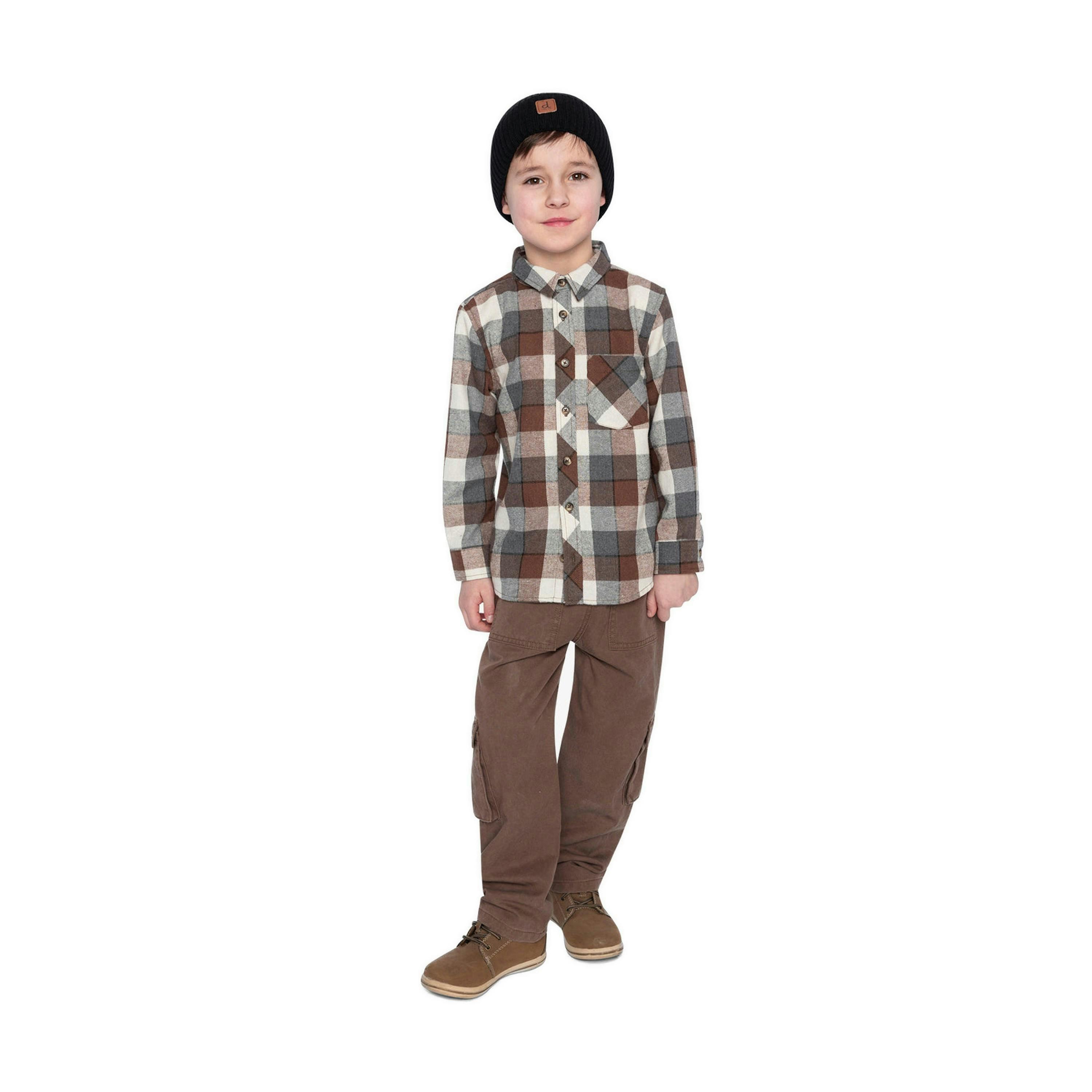 Twill Pants With Cargo Pockets Neutral Brown , view 5 of 6