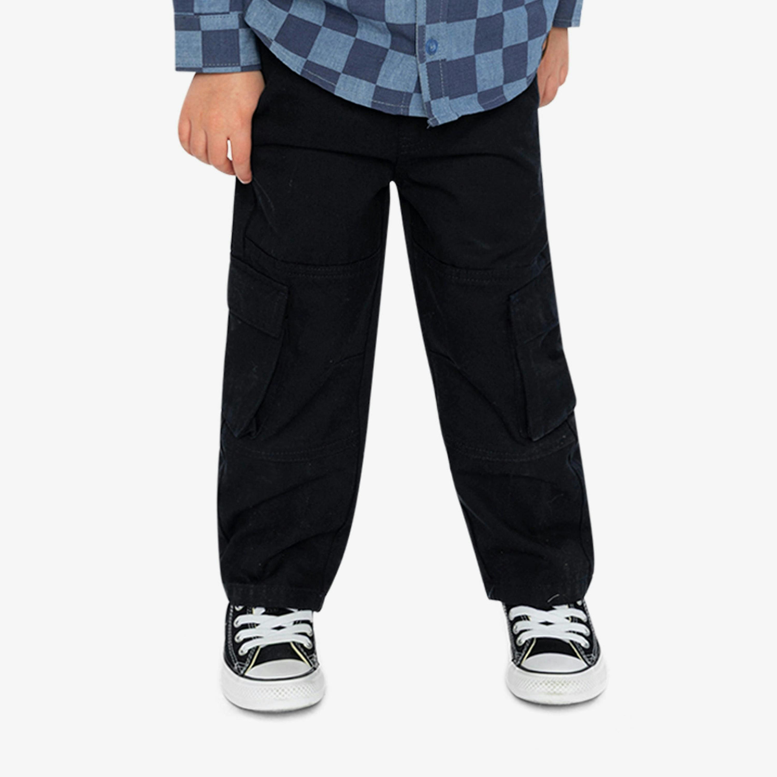Twill Pants With Cargo Pockets Dark Blue , view 2 of 6