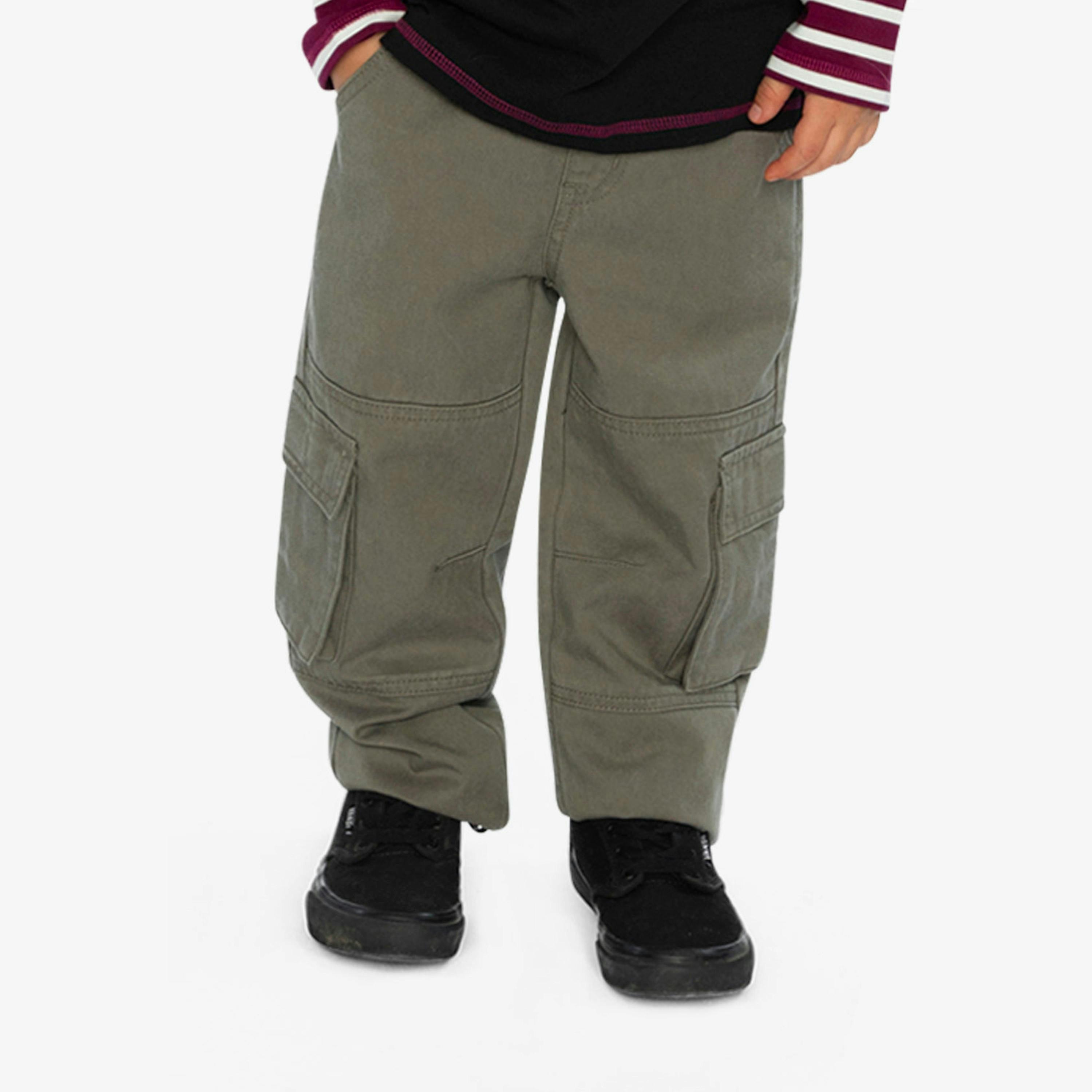 Twill Pants With Cargo Pockets Grey , view 2 of 6