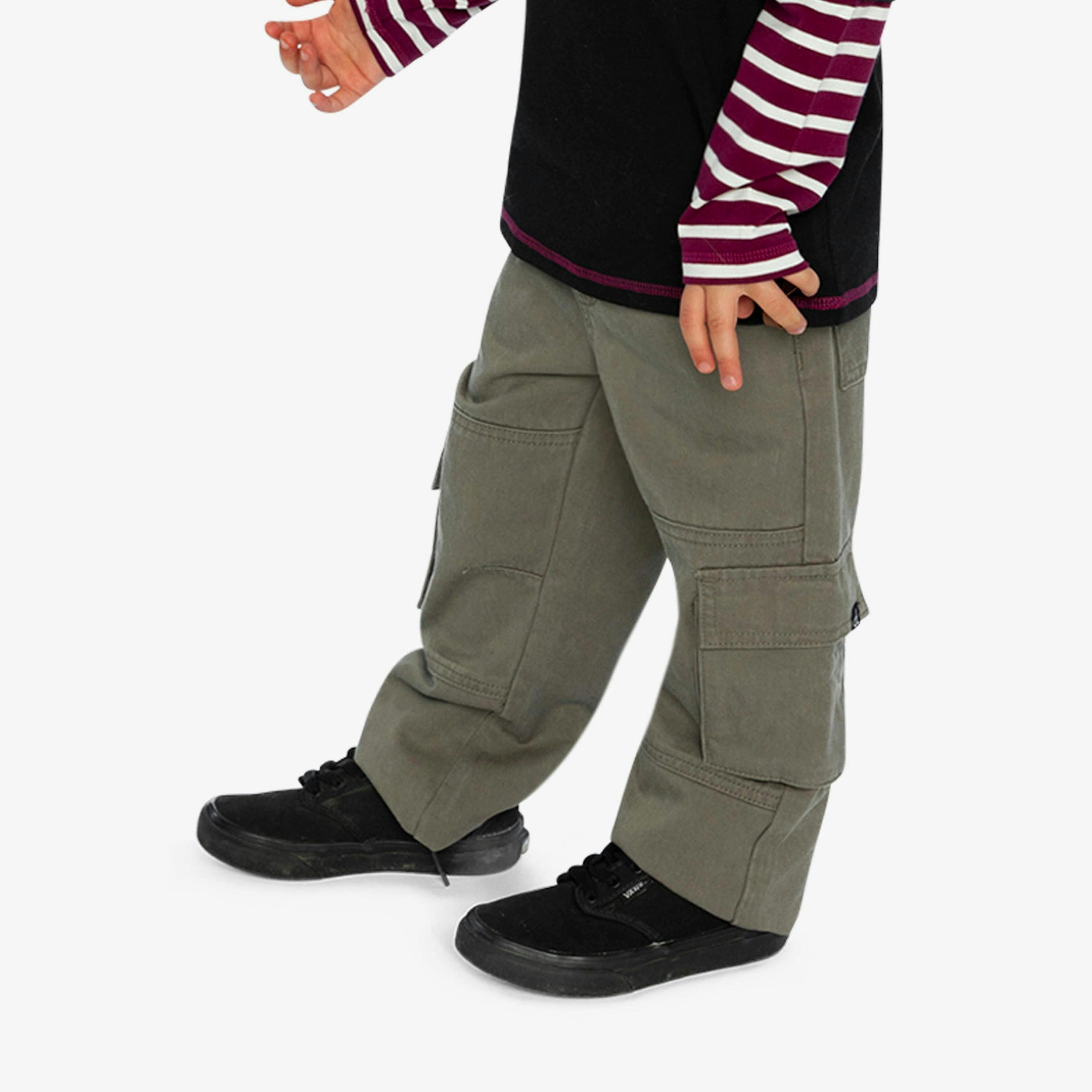 Twill Pants With Cargo Pockets Grey , view 3 of 6