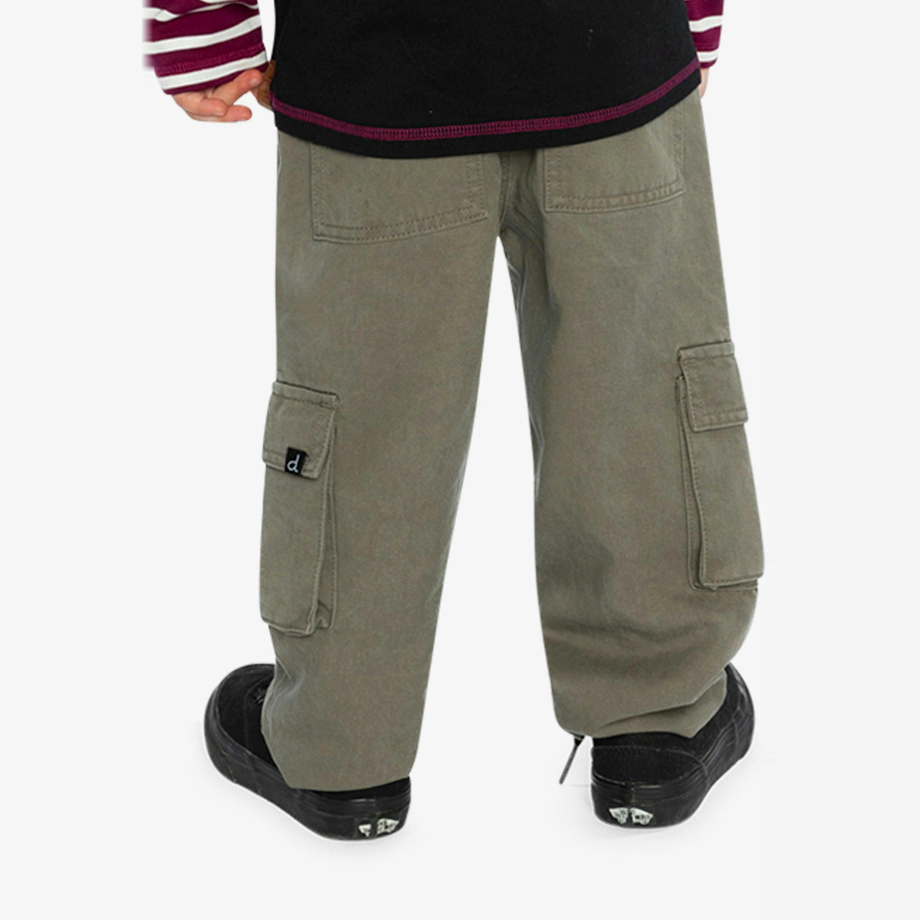 Twill Pants With Cargo Pockets Grey , view 4 of 6