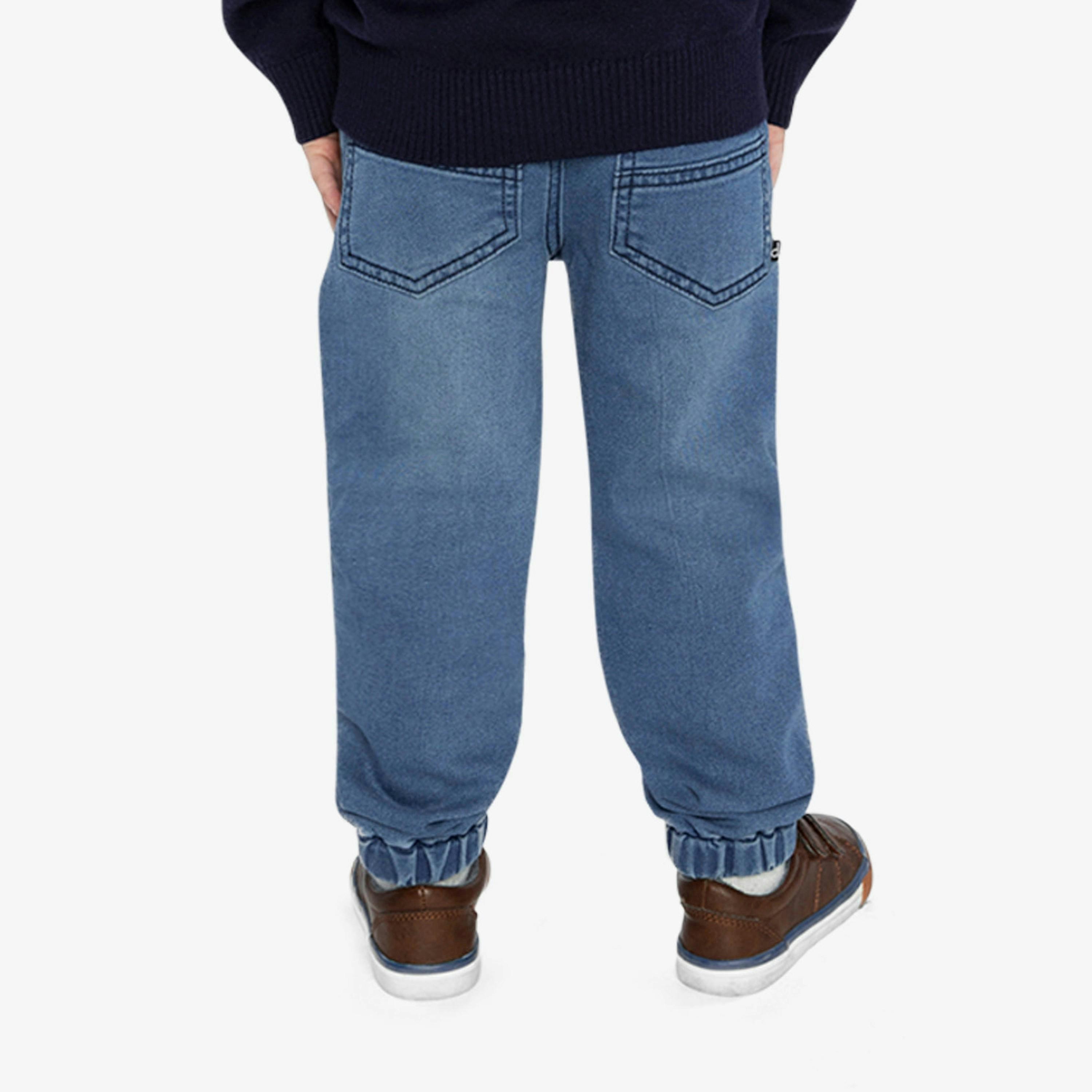 French Terry Denim Jogger Pants Light Blue , view 4 of 6