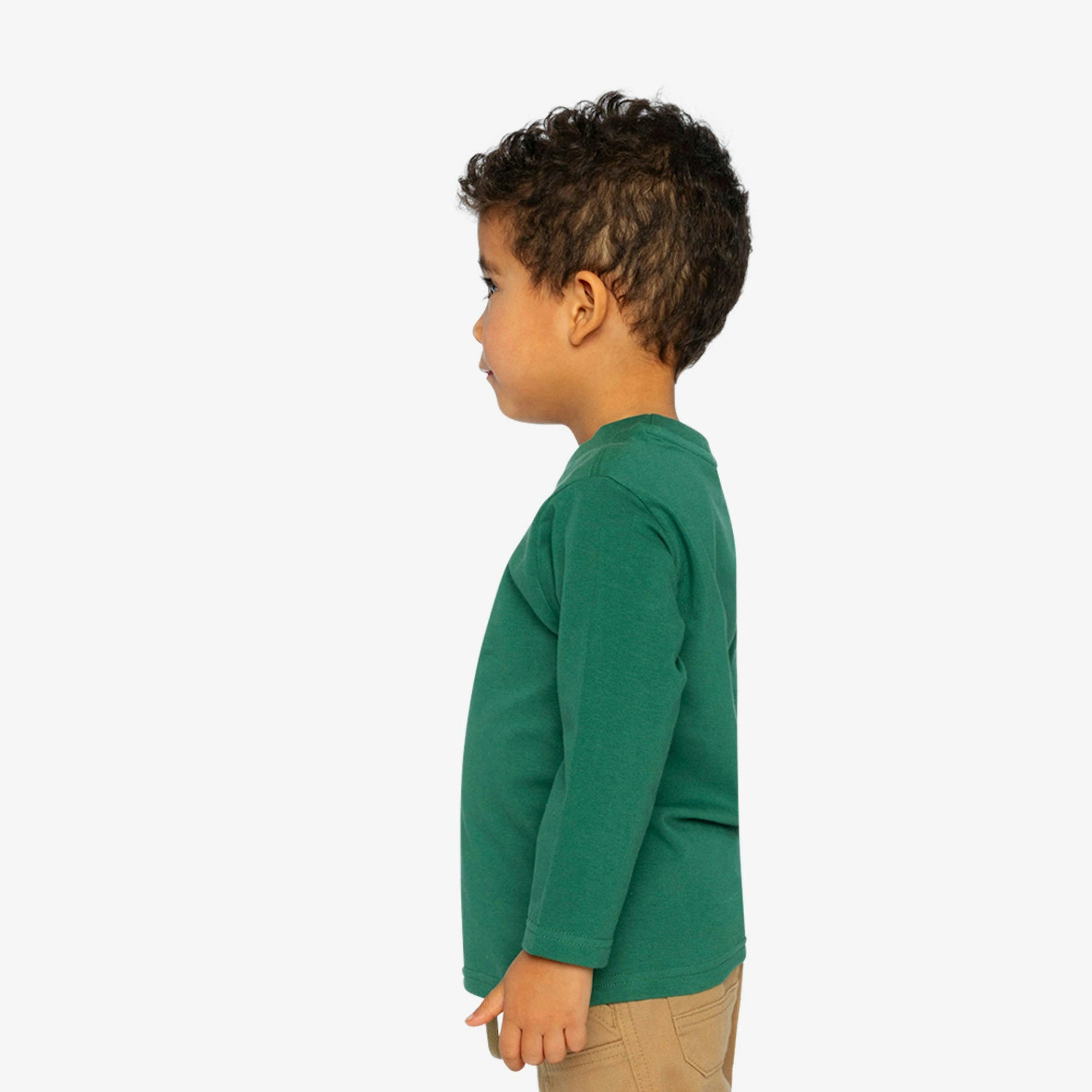 Long Sleeve Organic Cotton T-Shirt Green , view 5 of 6