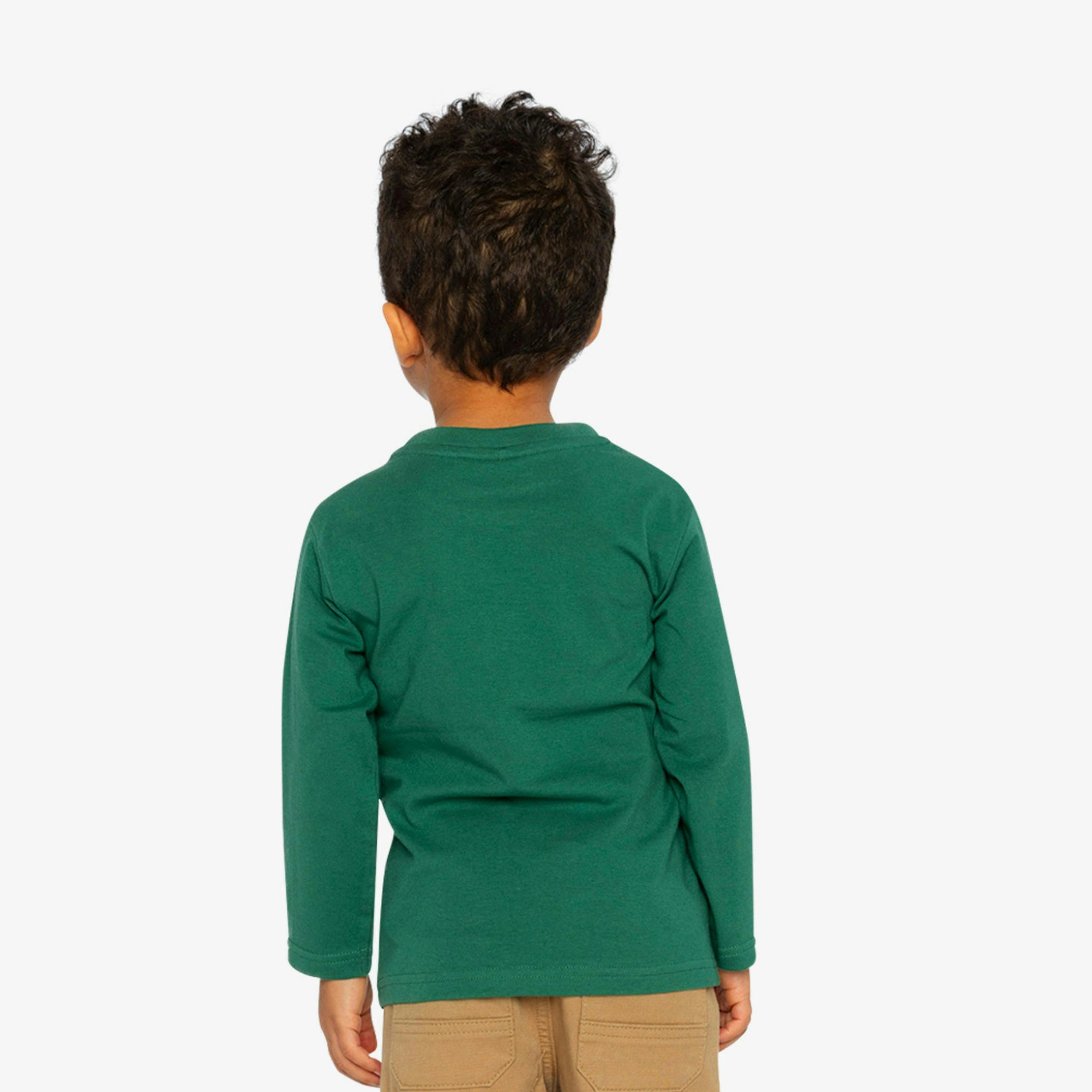 Long Sleeve Organic Cotton T-Shirt Green , view 6 of 6