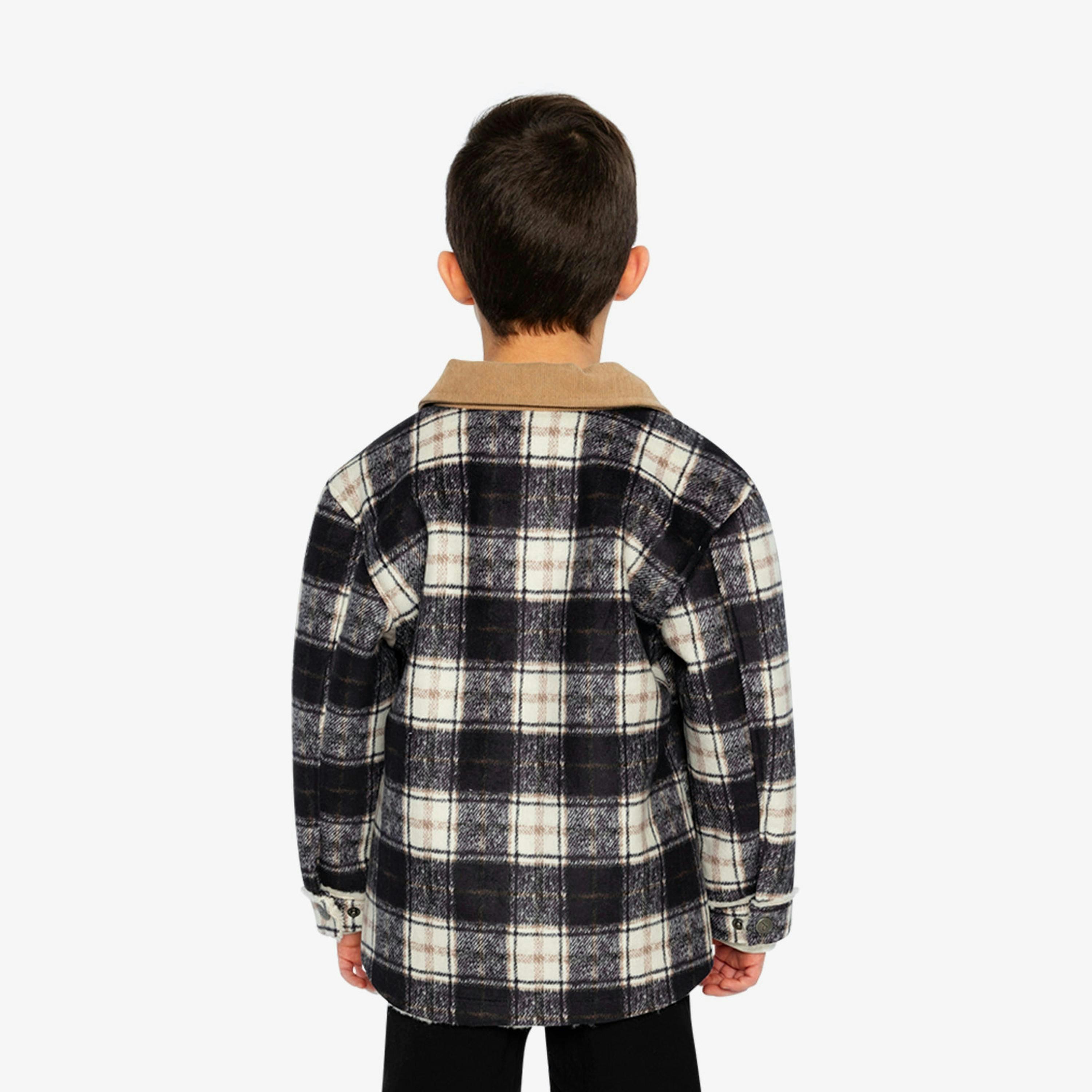 Brushed Plaid Zipped Jacket Blue And Beige Checks , view 4 of 6