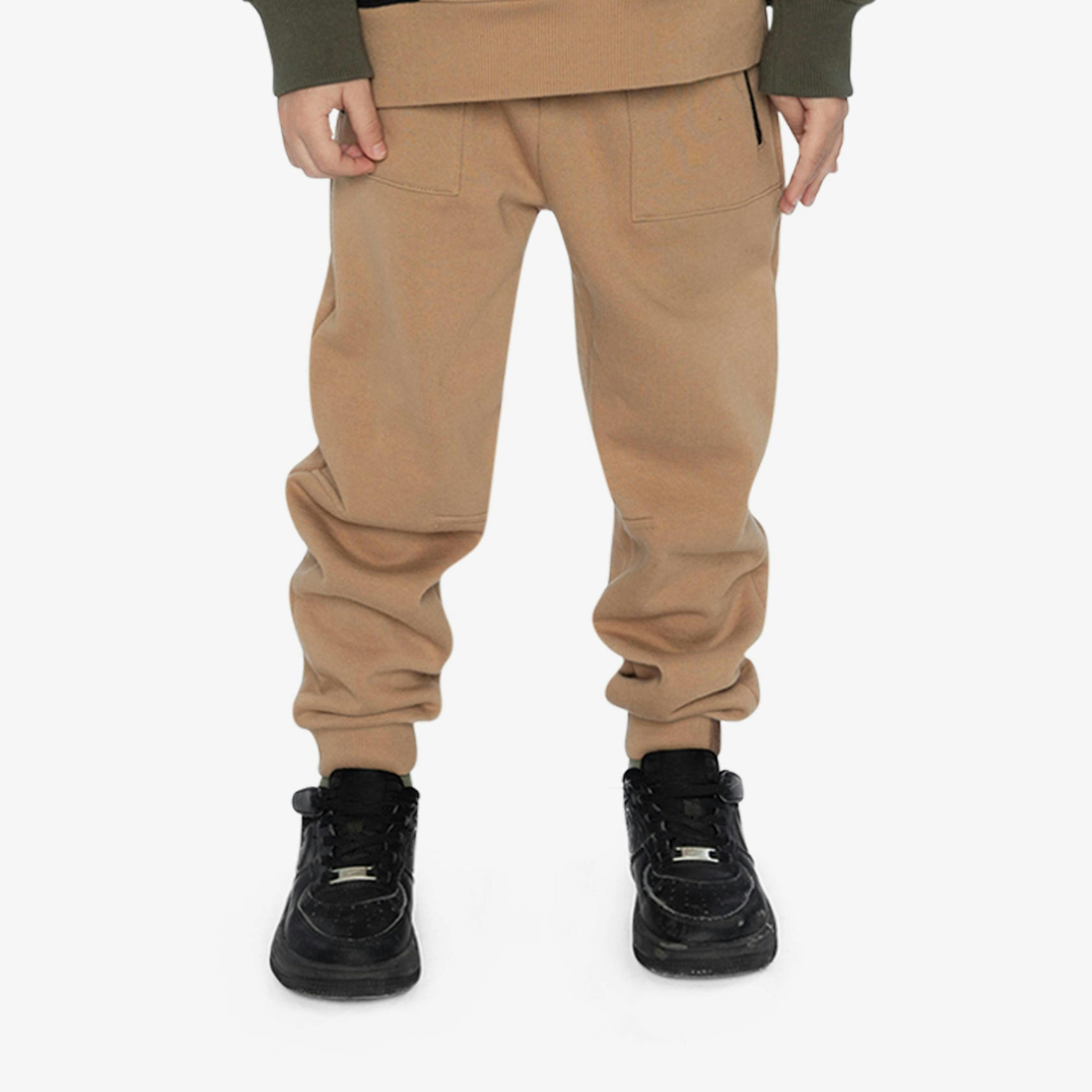 Fleece Sweatpants With Pockets Brown Tannin , view 2 of 6