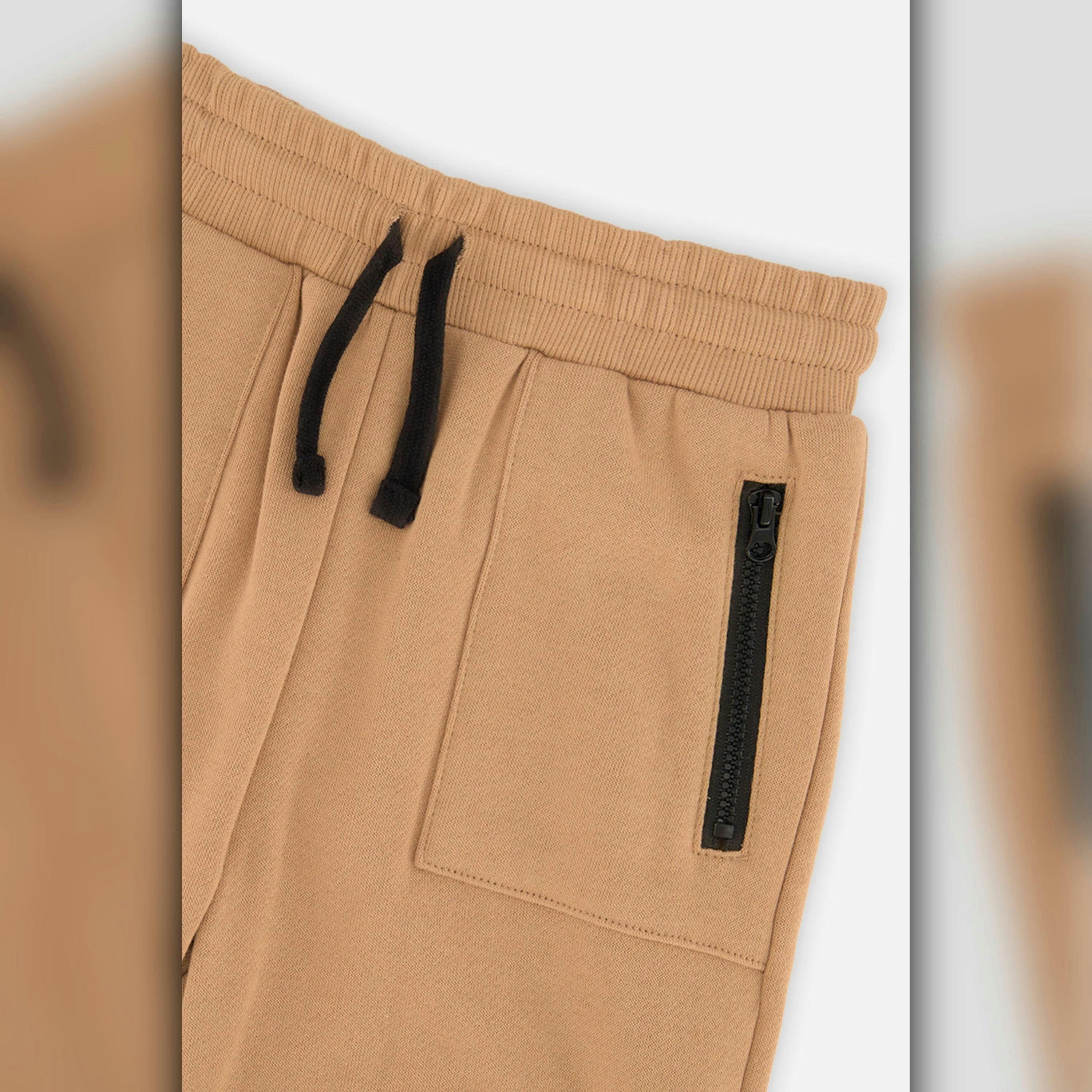 Fleece Sweatpants With Pockets Brown Tannin , view 6 of 6