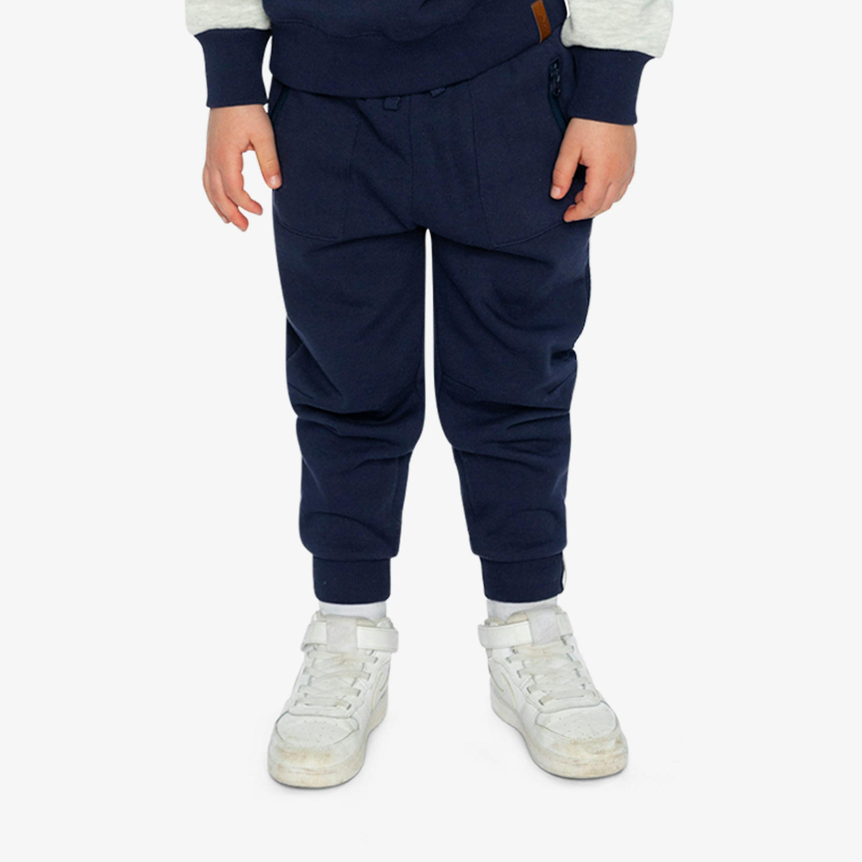 Fleece Sweatpants With Pockets Dark Blue , view 2 of 5