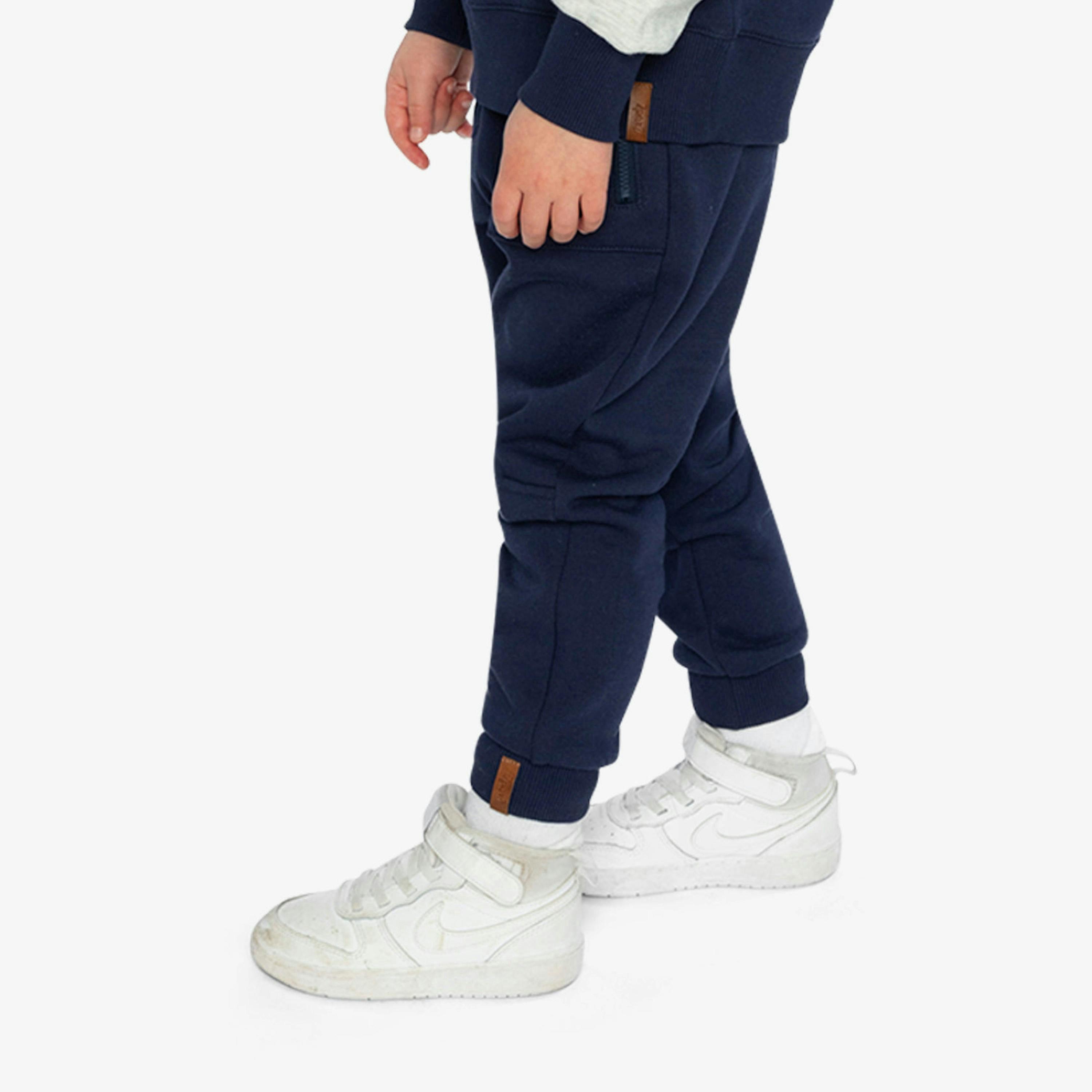 Fleece Sweatpants With Pockets Dark Blue , view 3 of 5
