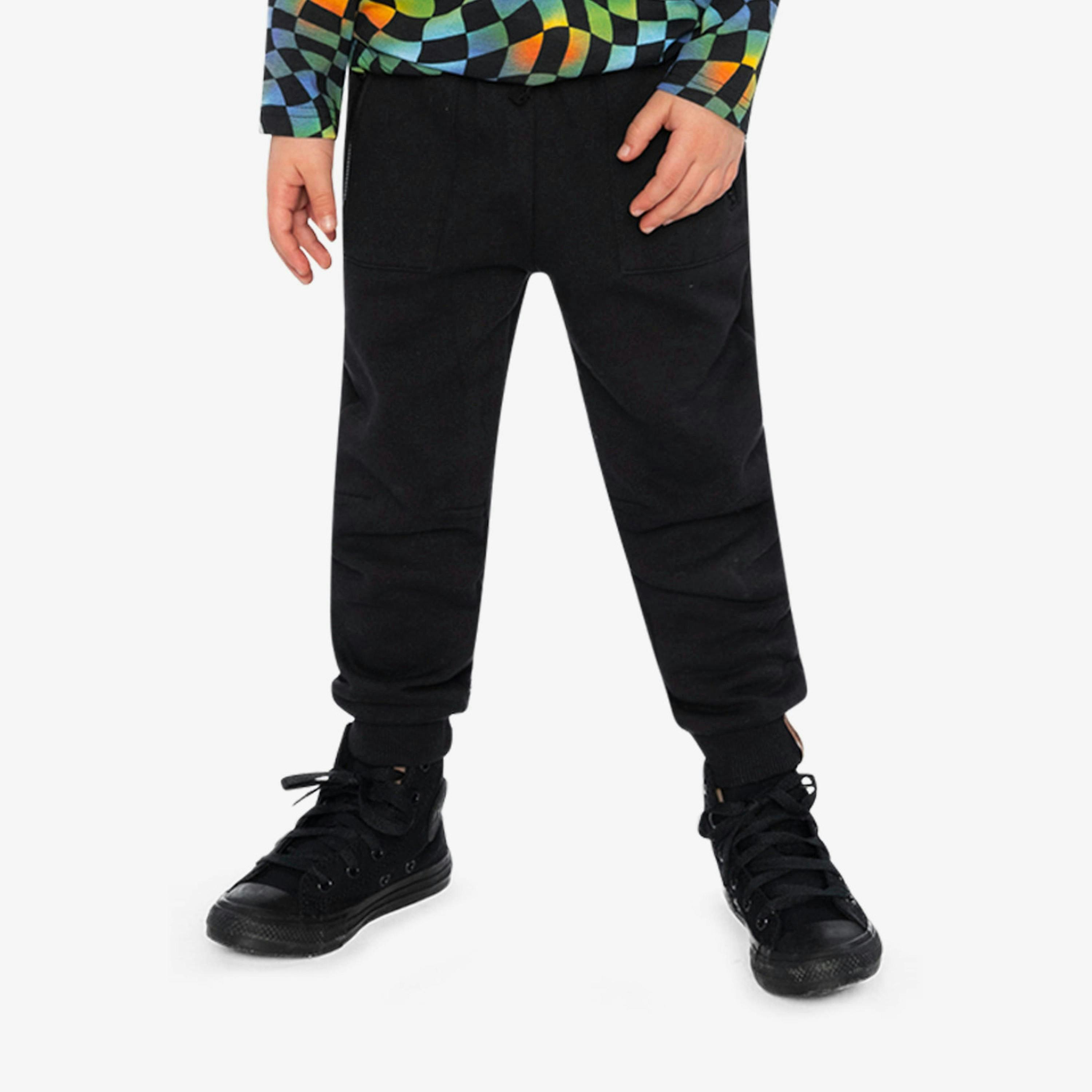 Fleece Sweatpants With Pockets Black , view 2 of 6