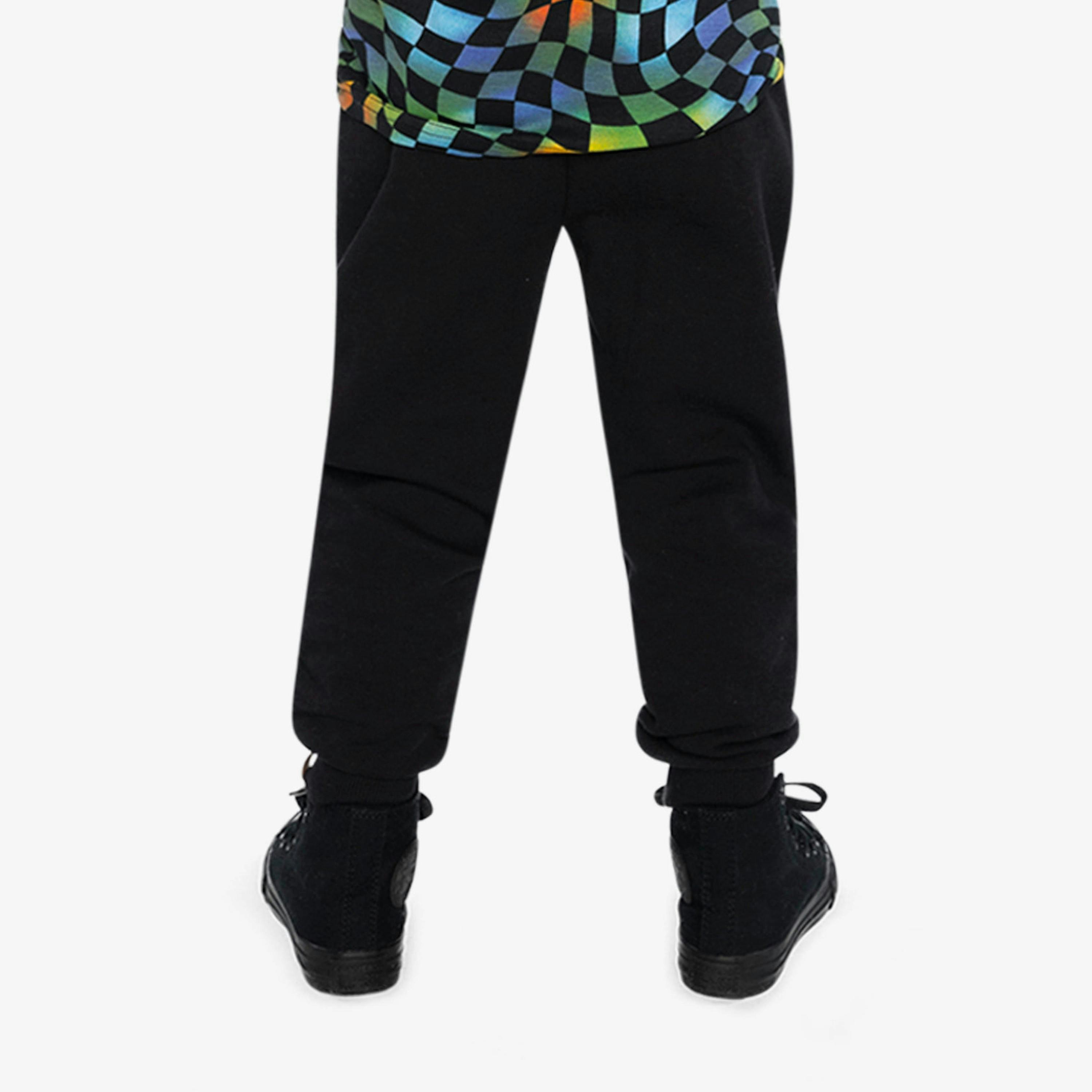 Fleece Sweatpants With Pockets Black , view 4 of 6