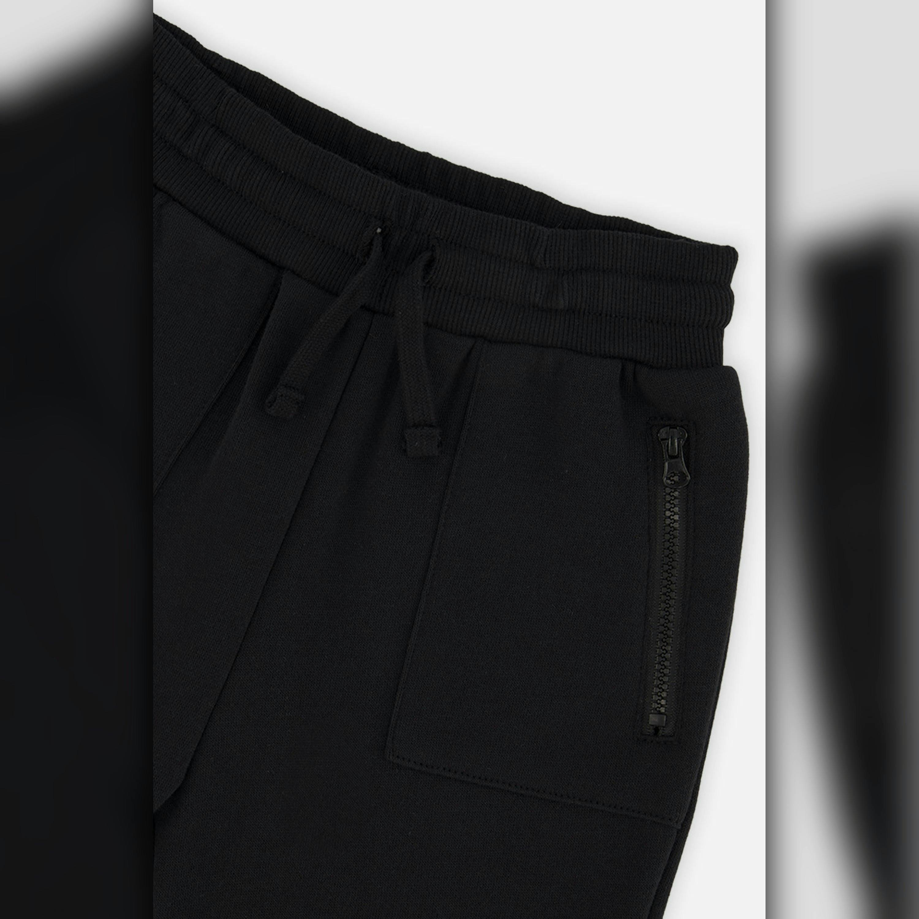 Fleece Sweatpants With Pockets Black , view 6 of 6