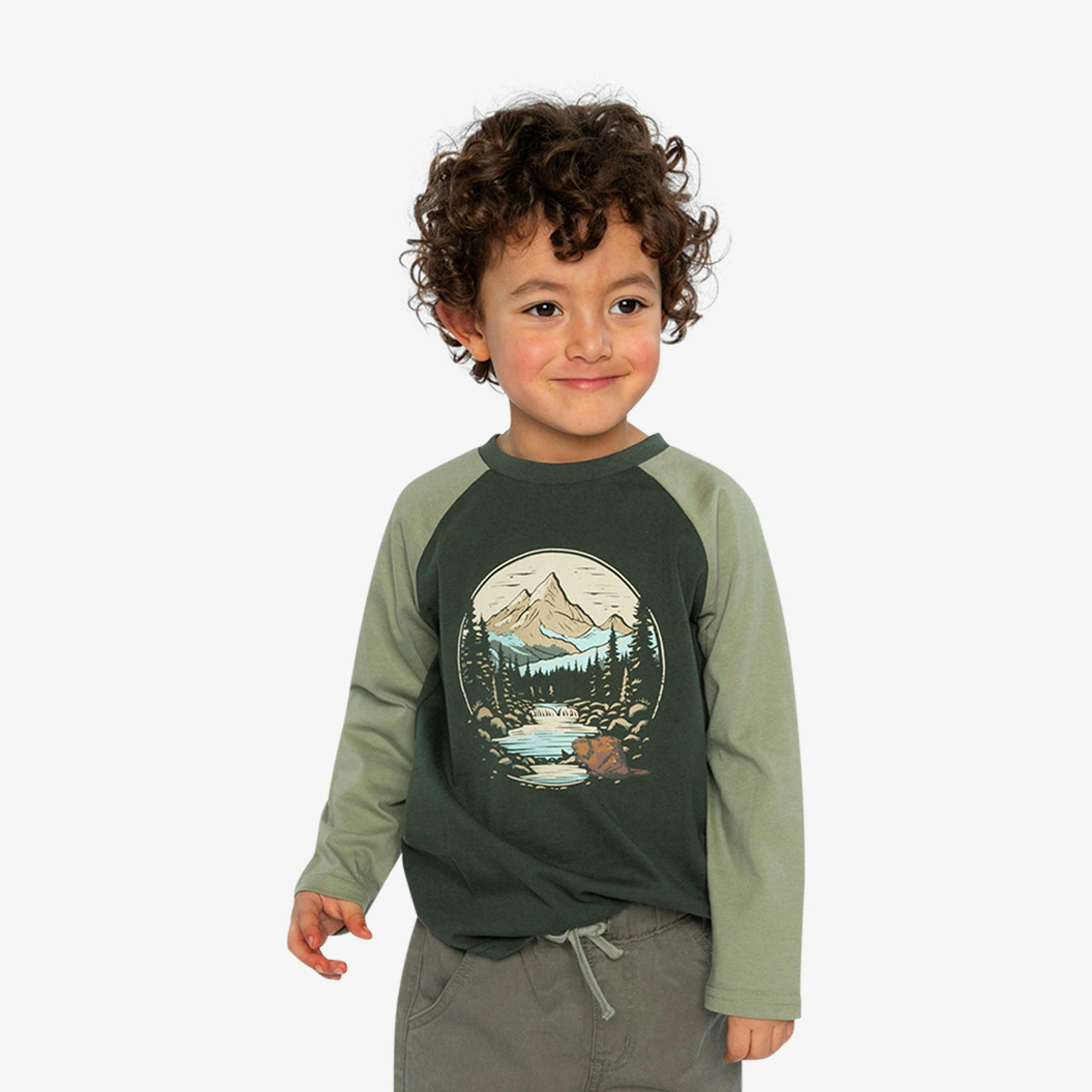 Raglan T-Shirt Dark Turquoise , view 3 of 6