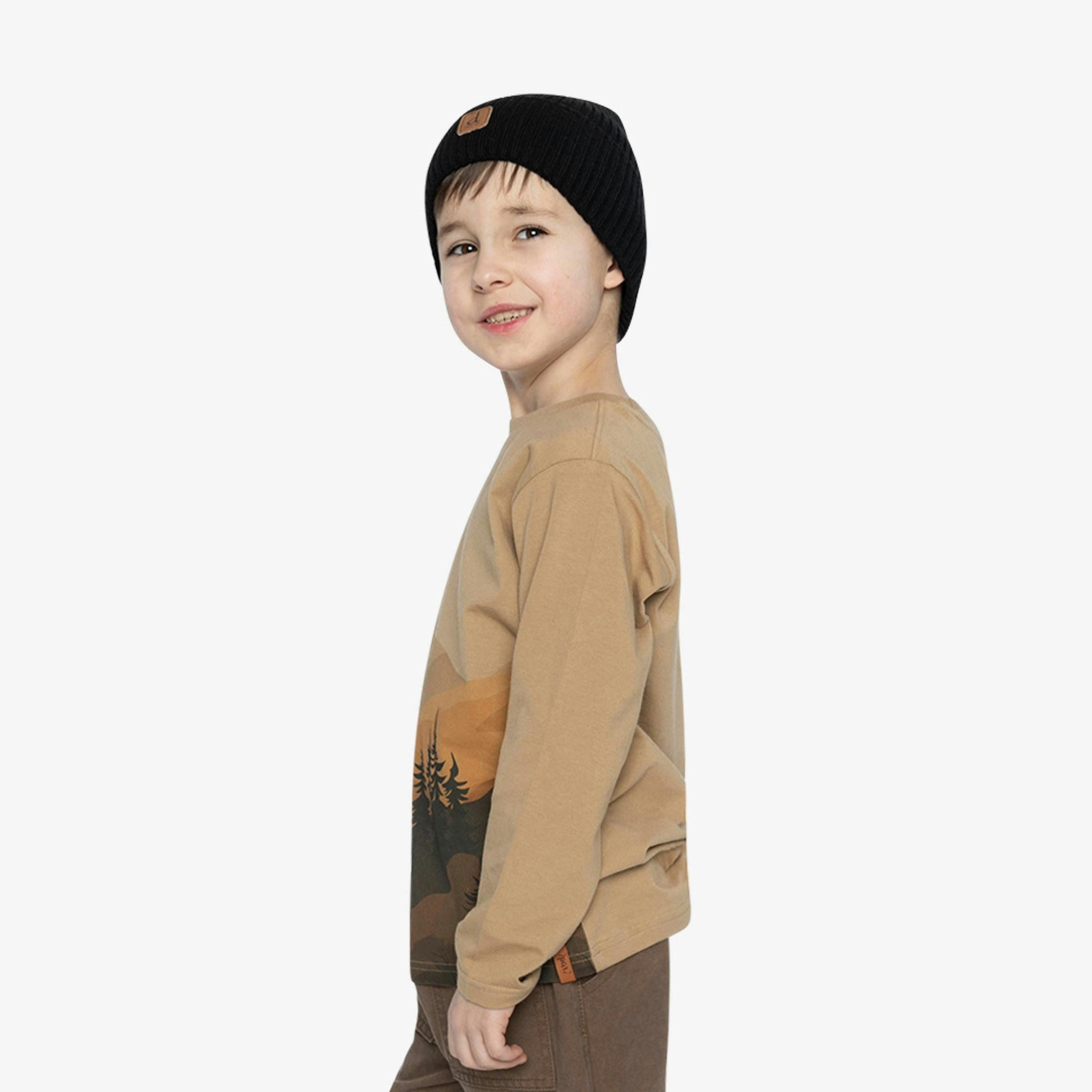 Long Sleeve Organic Cotton T-Shirt Beige , view 5 of 5