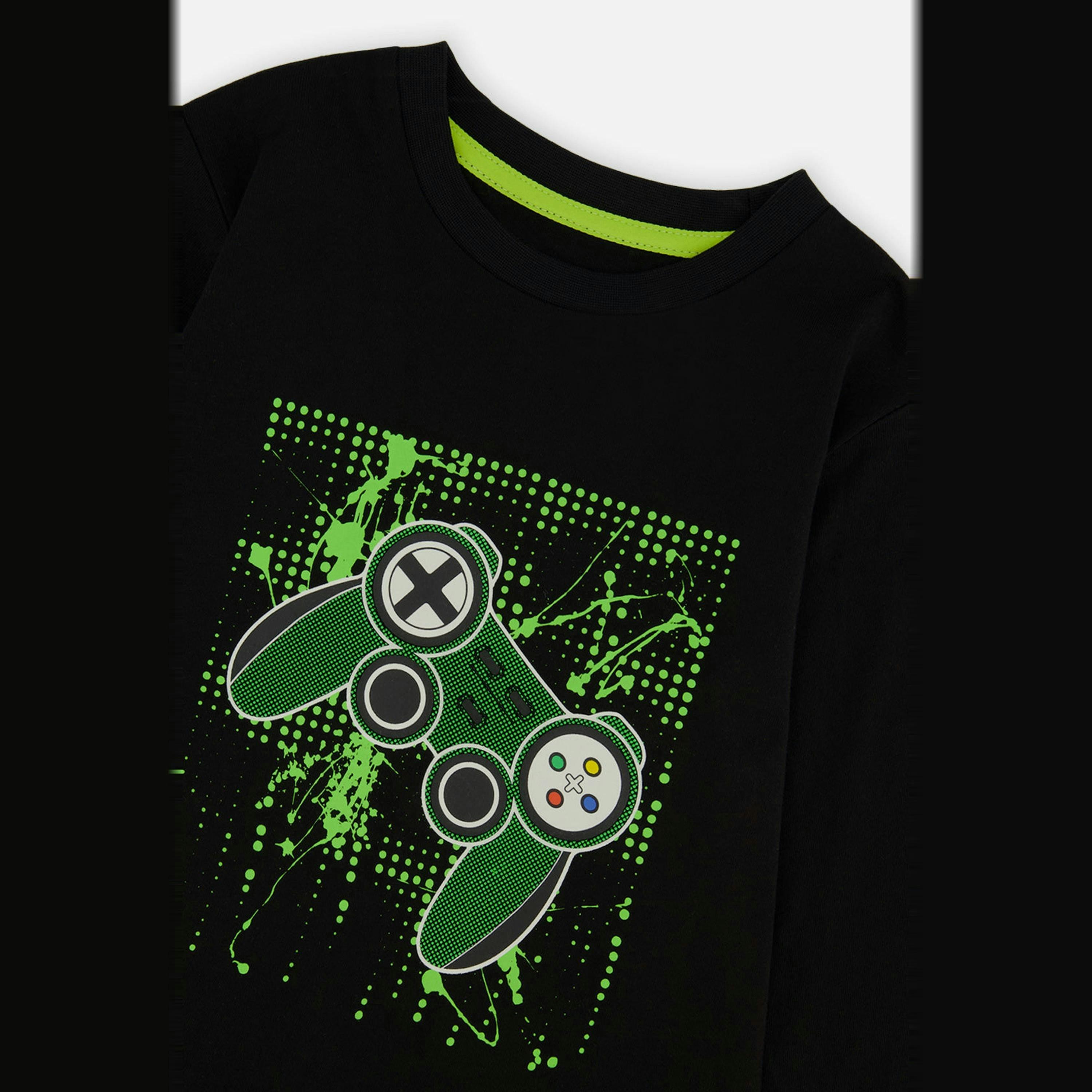 Long Sleeve T-Shirt Black And Green , view 5 of 5