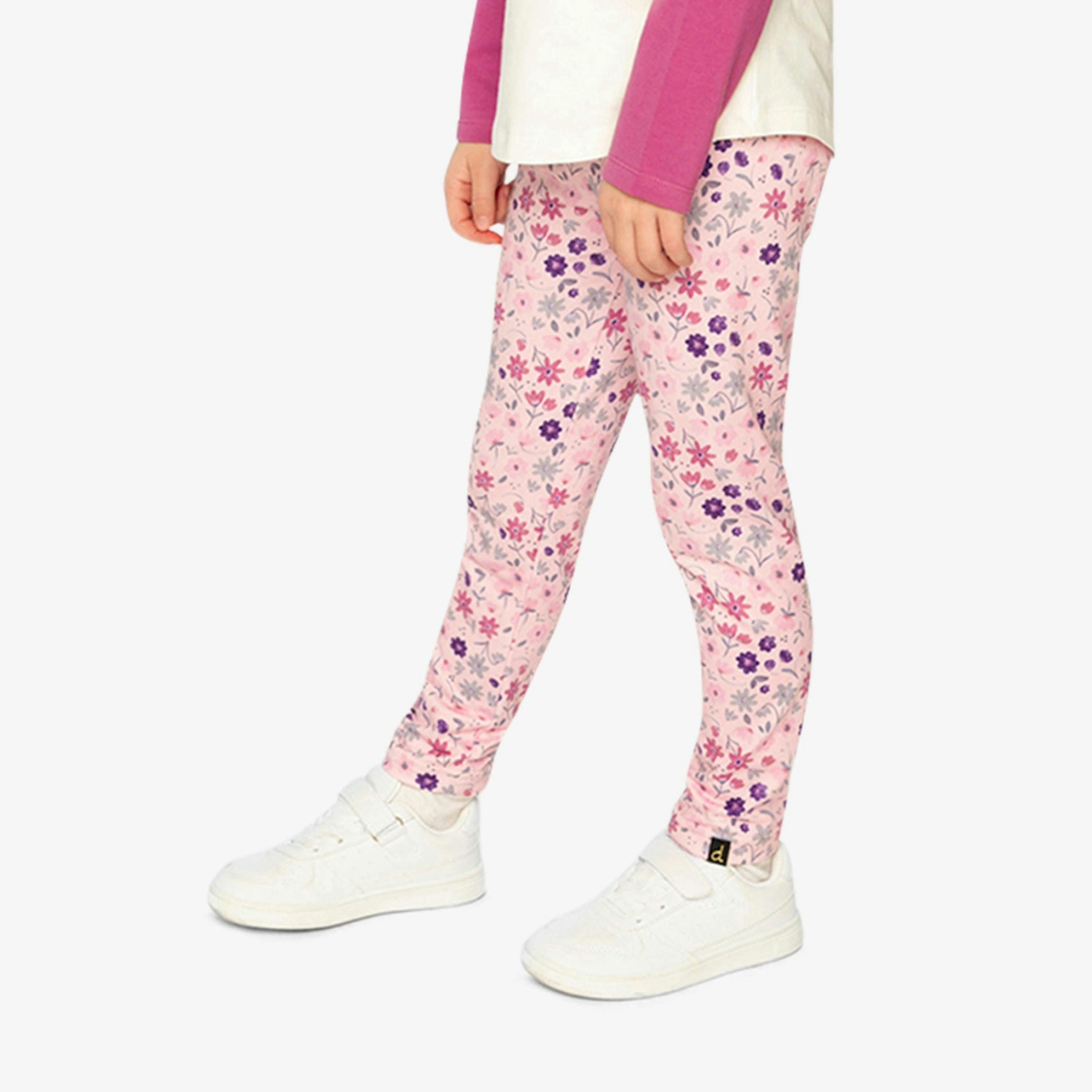 Printed Leggings Pink Printed Daisies , view 3 of 6